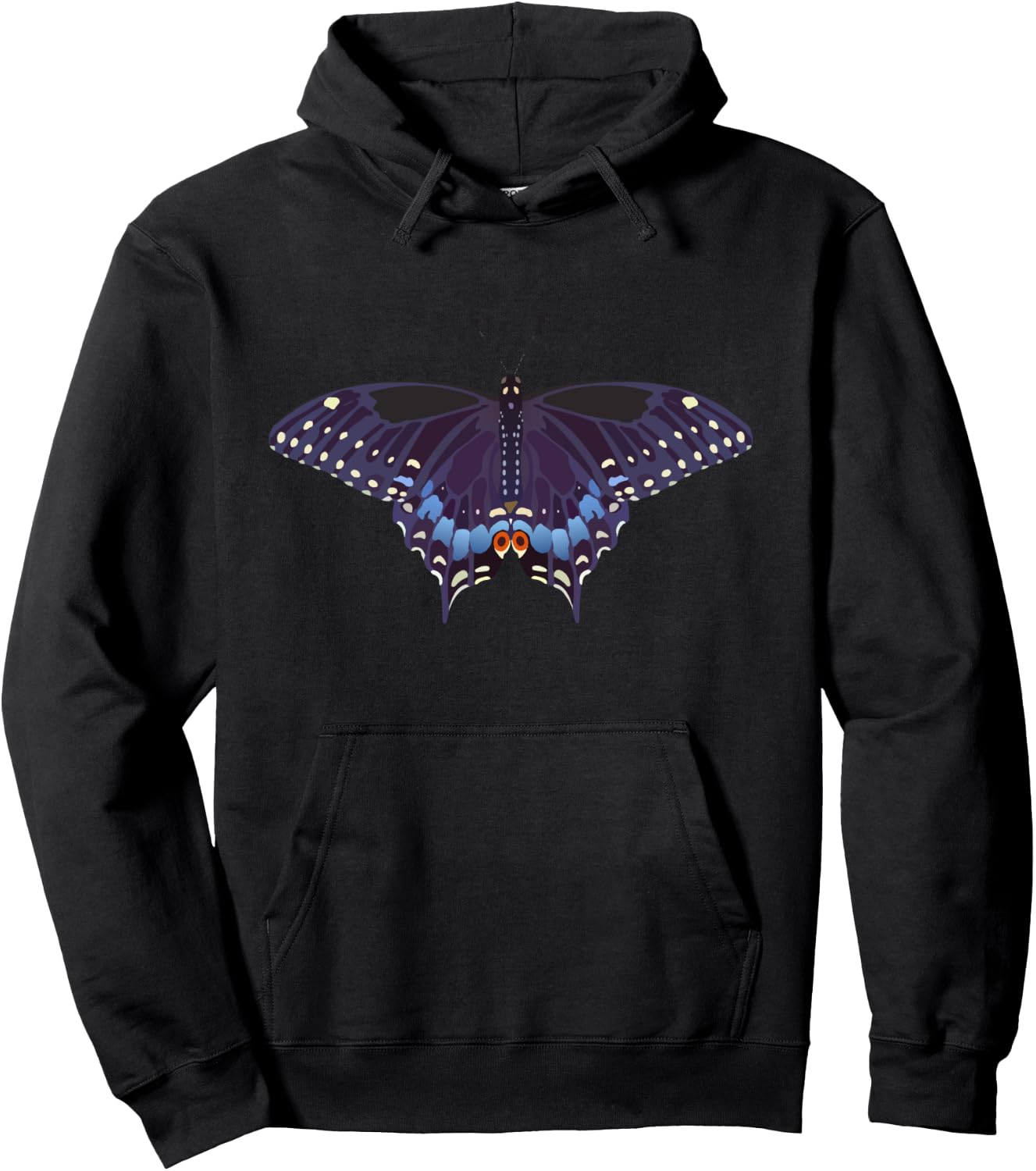 Simple And Beautiful Black Swallowtail Butterfly Hoodie - Hoodie | Black