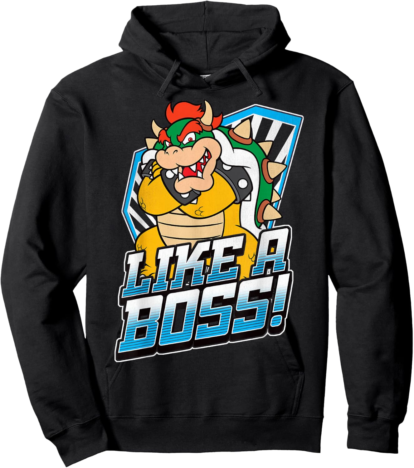 Nintendo Super Mario Bowser Like A Boss Bold Graphic Hoodie - Hoodie | Black