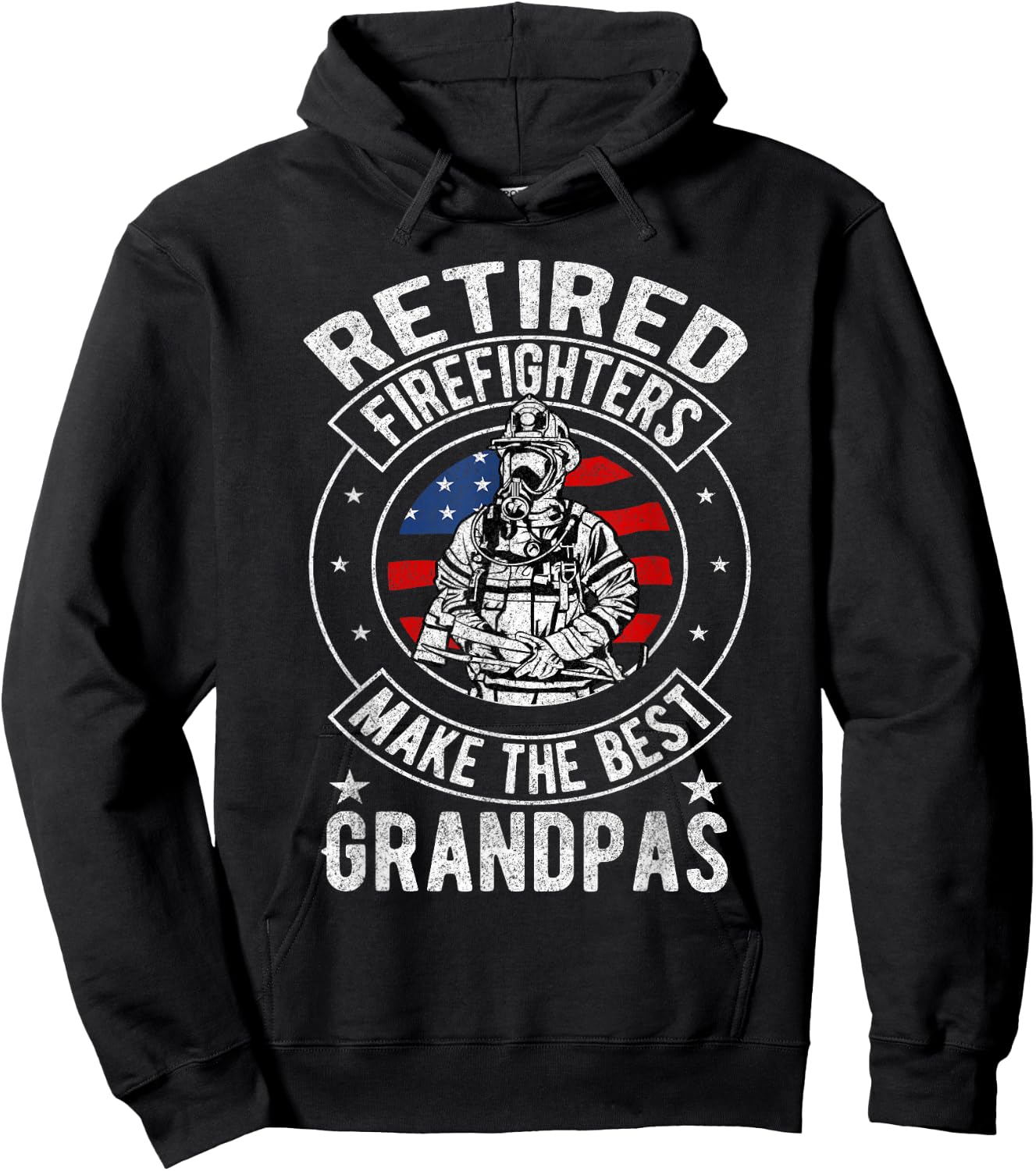Retired Firefighter Grandpa Fireman Retirement Hoodie - Hoodie | Black