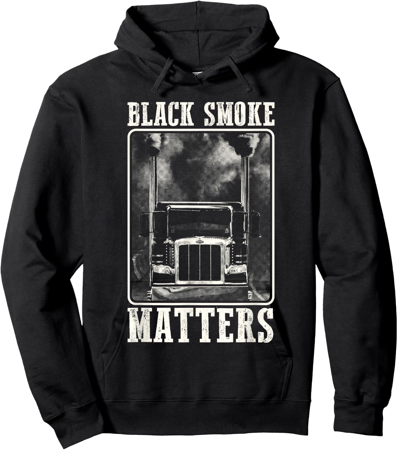 Super Trucker Big Rig Semi-Trailer Truck Driver Hoodie - Hoodie | Black