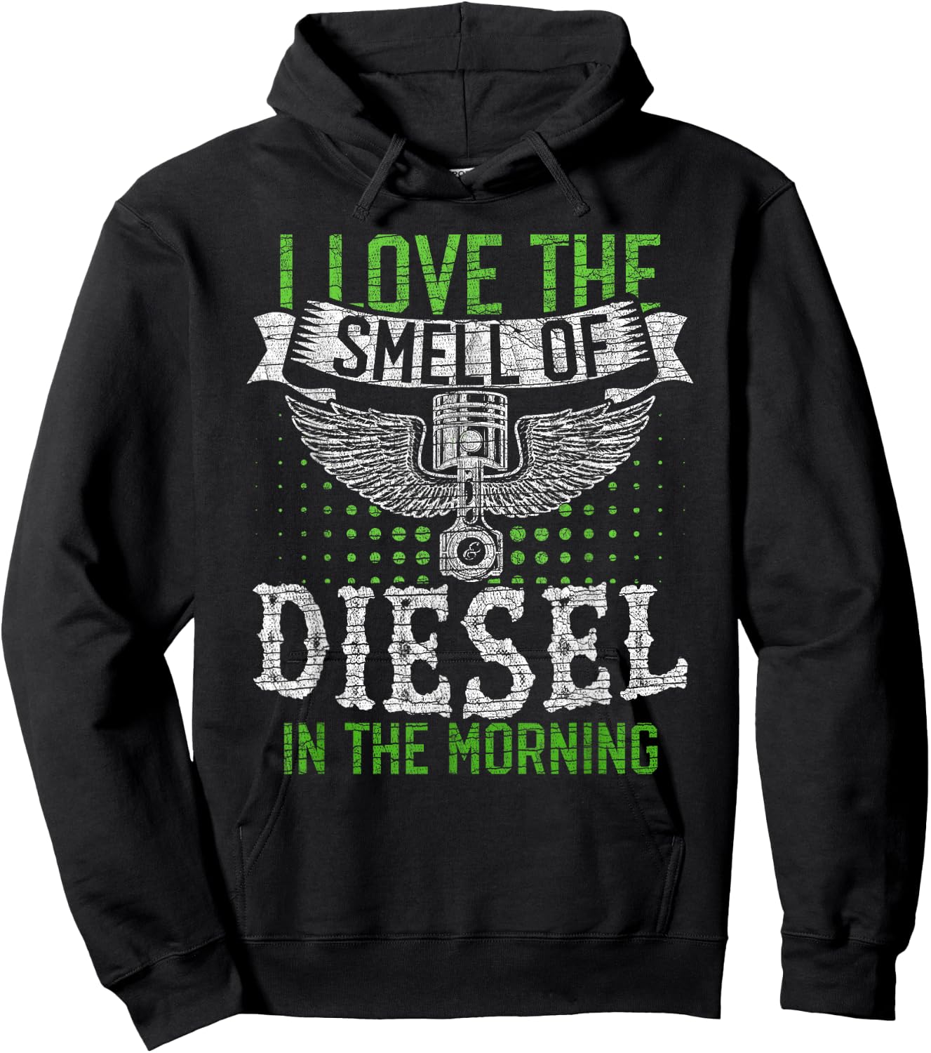 Diesel in The Morning for Truck Driver Hoodie - Hoodie | Black