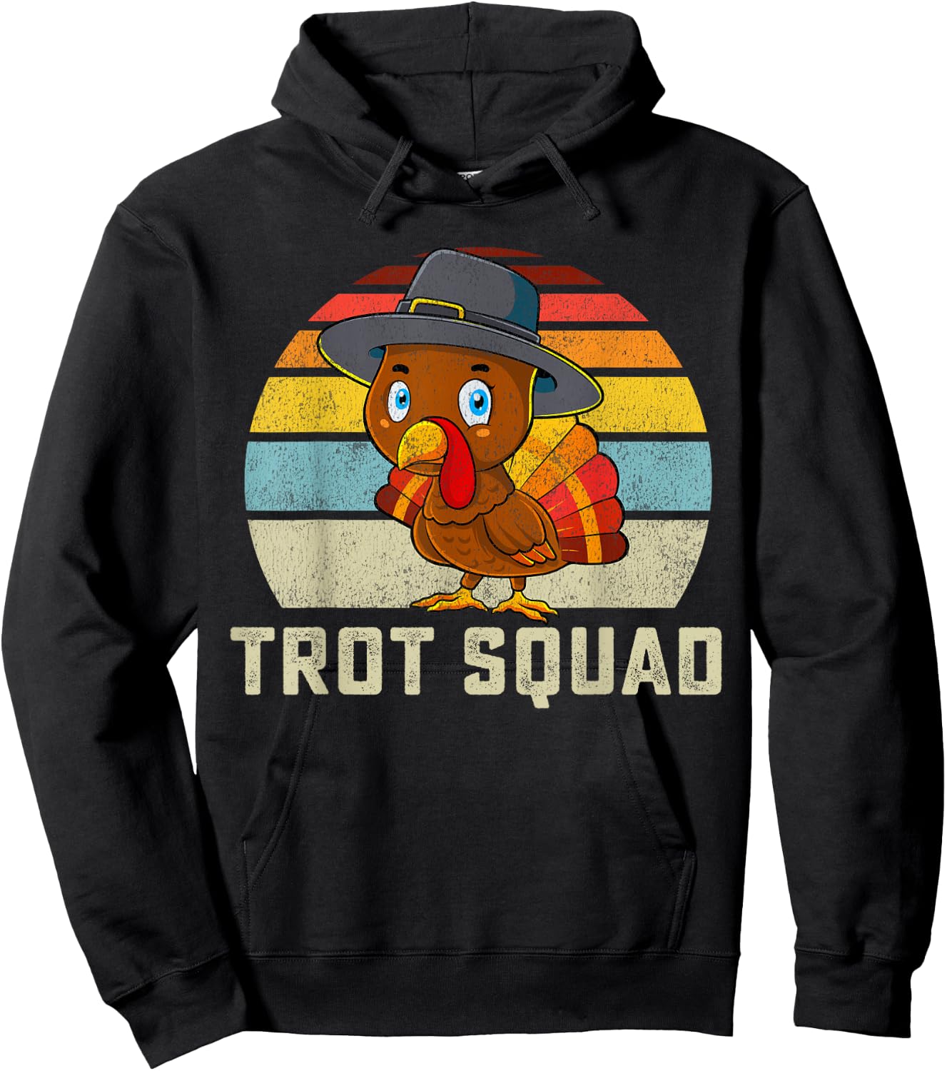 Turkey Trot Squad Thanksgiving Run Costume Men Women Hoodie - Hoodie | Black