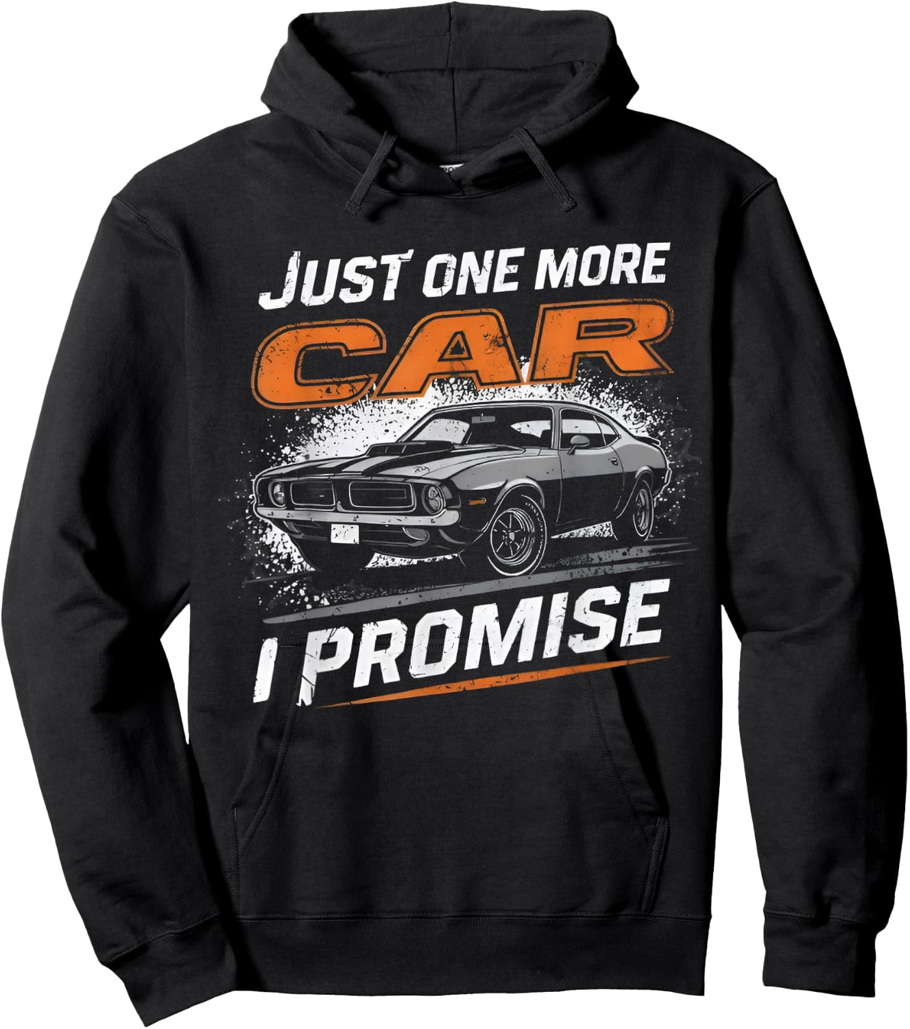 Just One More Car I Promise Car Enthusiast Retro Car Lover Hoodie - Hoodie | Black
