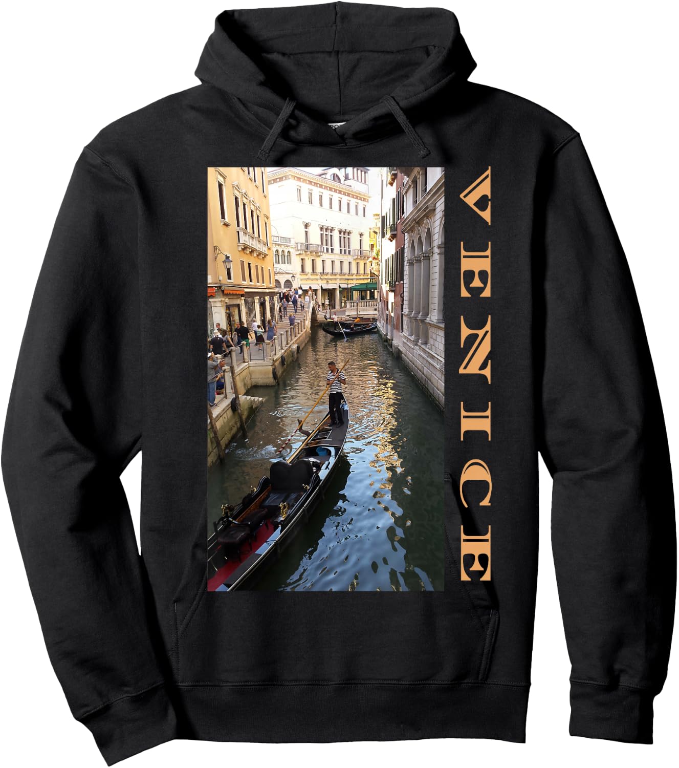 Venice Italy Canal Gondola Travel Souvenirs Photography Hoodie - Hoodie | Black