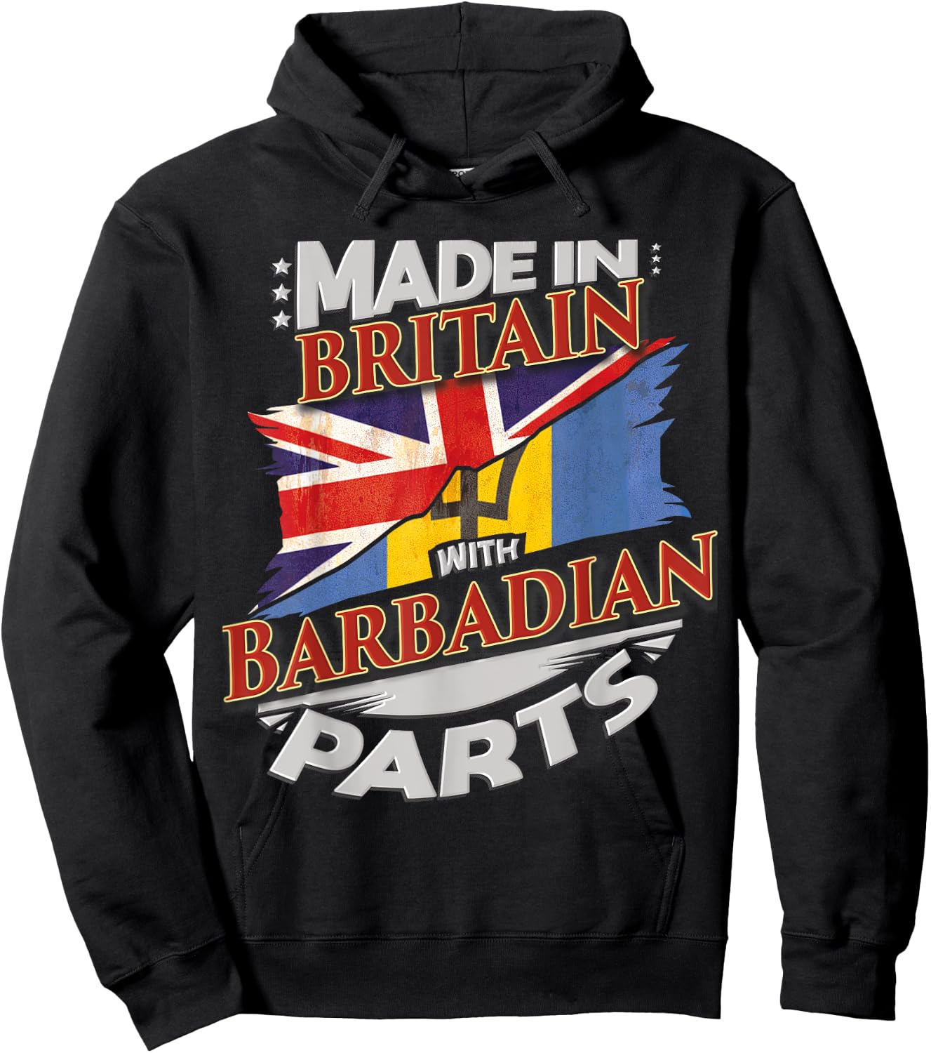 British Barbados Flag Hoodie - Hoodie | Black