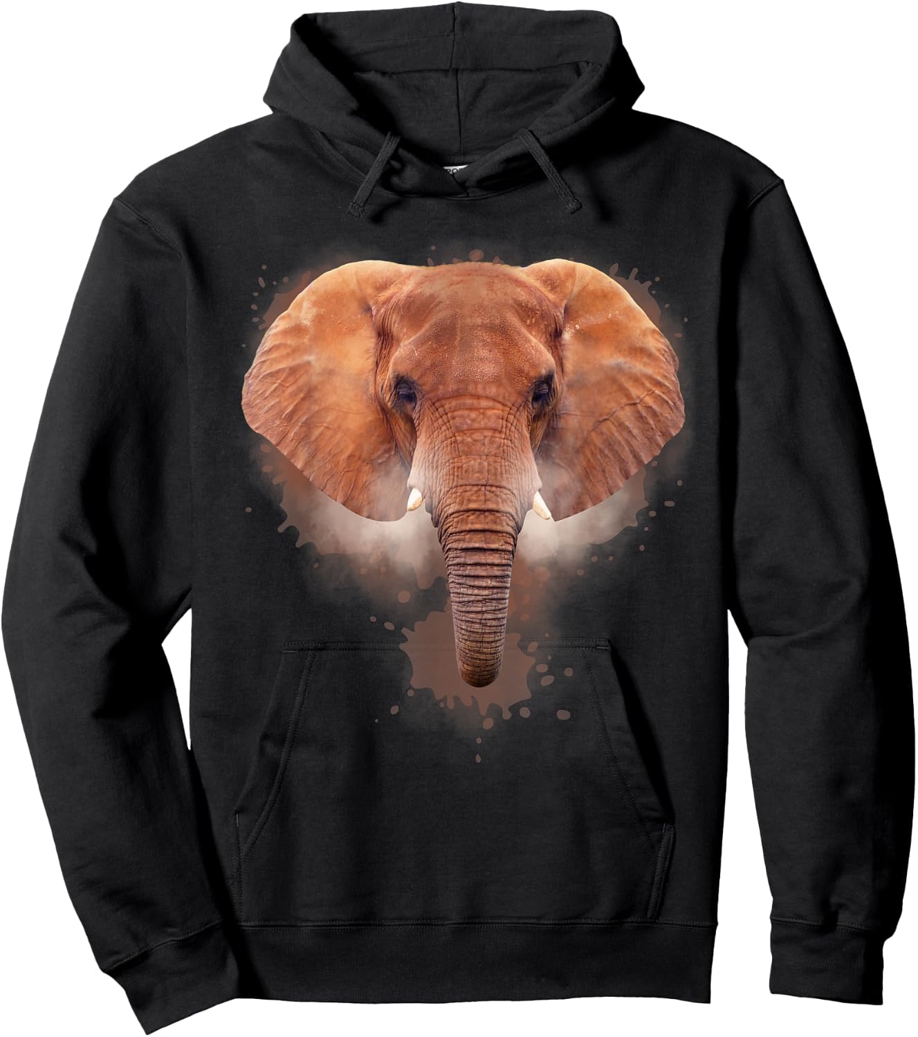 Elephant illustration Hoodie - Hoodie | Black
