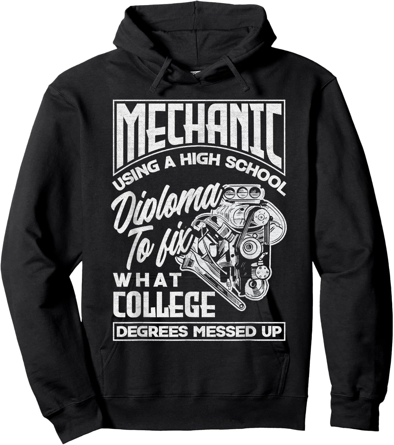 Mechanic Repairman Quote Hoodie - Hoodie | Black