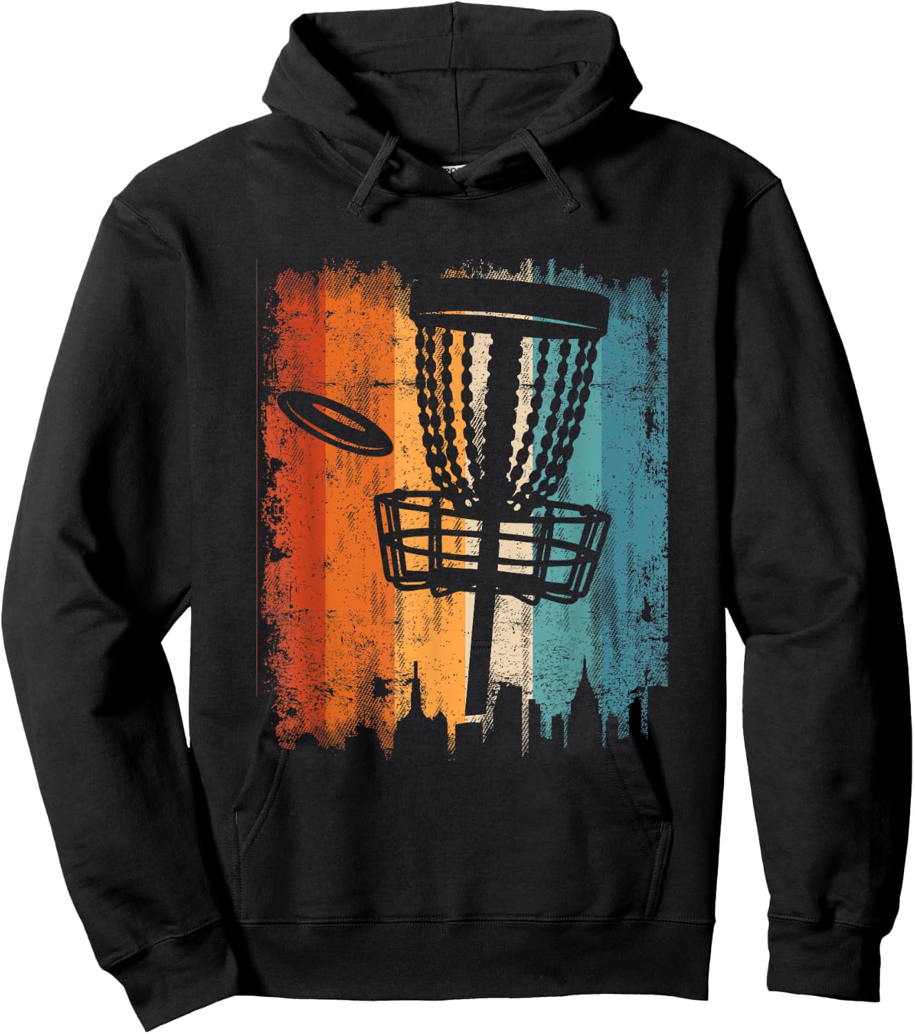 Disc Golf Clothing Retro Vintage Frisbee Hoodie - Hoodie | Black