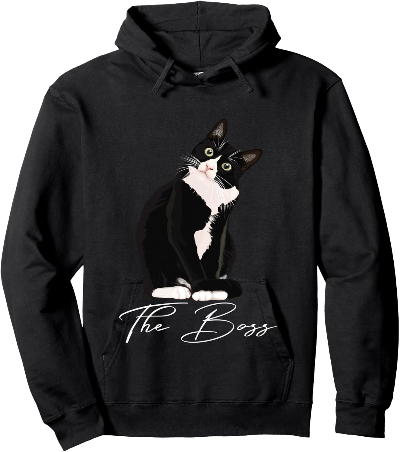 Boss Tuxedo Cat Lovers Funny Shirt for Mom Dad Gift Hoodie - Hoodie | Black
