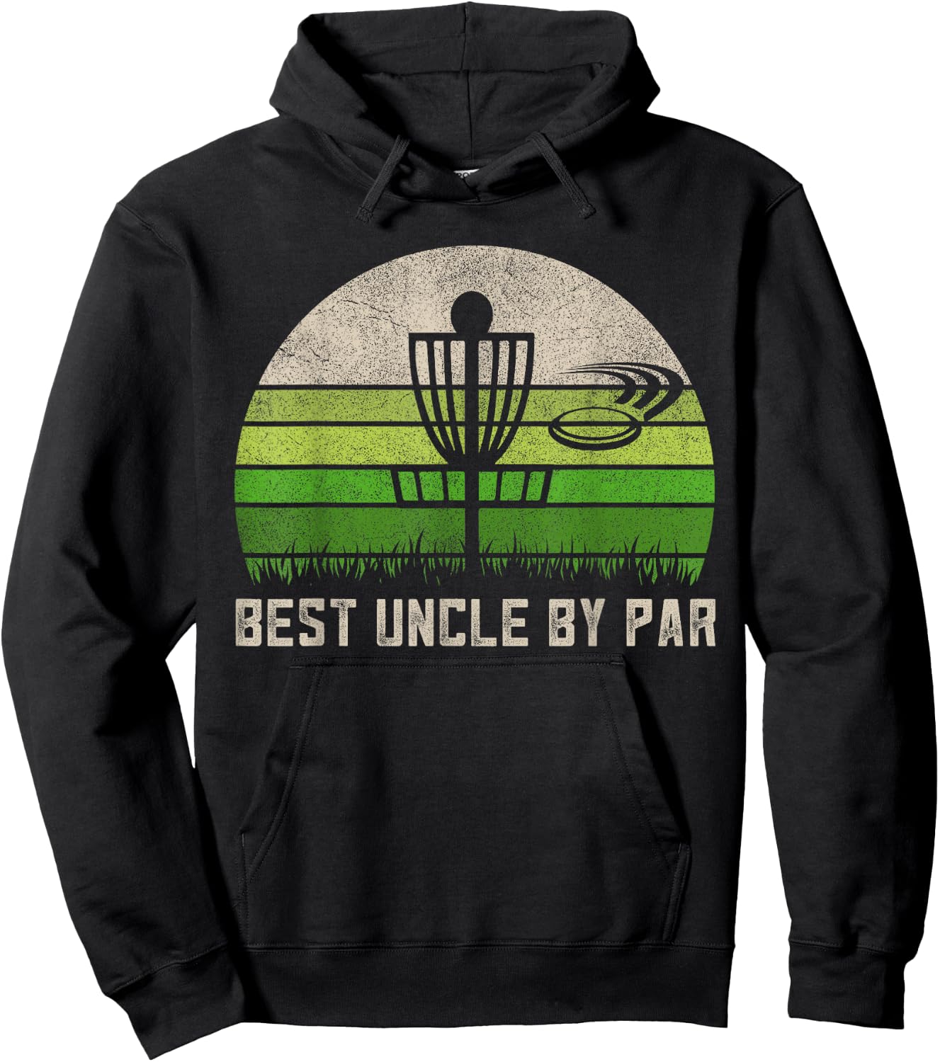 Vintage Disc Golf Shirt, Fathers Day Uncle Apparel, Frisbee Hoodie - Hoodie | Black