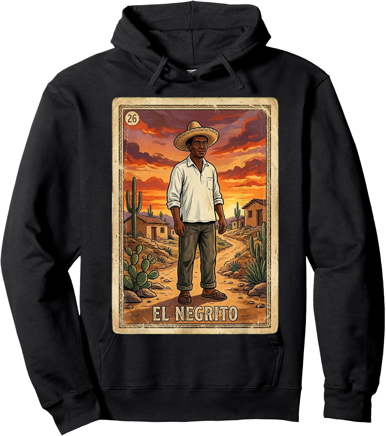 Traditional Mexican Card Game N.26 El negrito Hoodie - Hoodie | Black