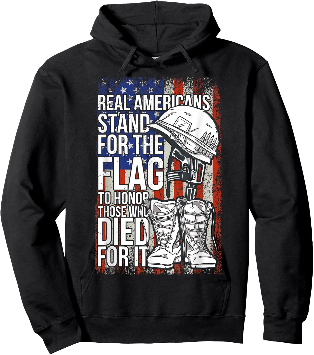US Veteran veterans day Us Patriot , Black Hoodie - Hoodie | Black