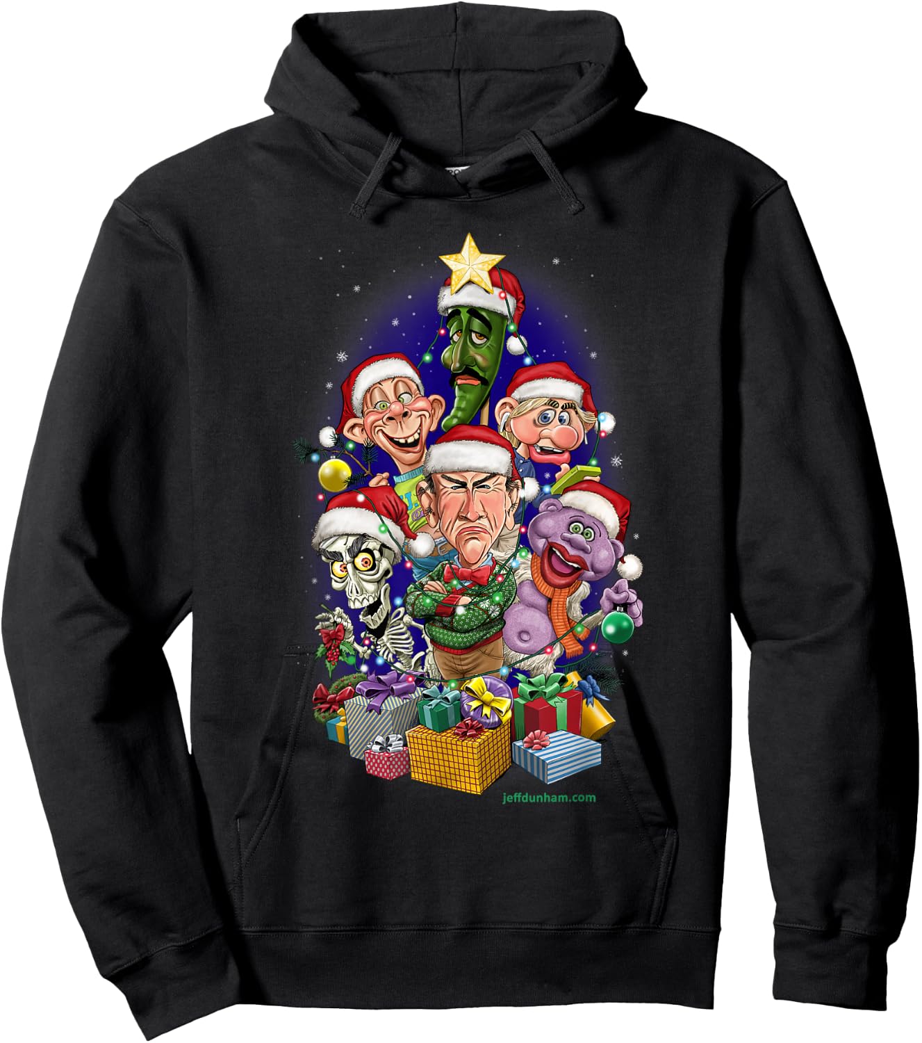 Jeff Dunham 2021 Holiday Hoodie - Hoodie | Black