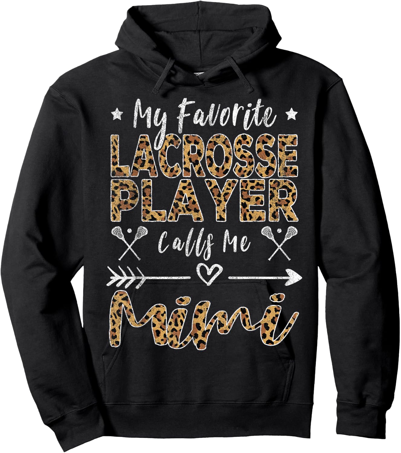My Favorite Lacrosse Player Calls Me Mimi Grandma Hoodie - Hoodie | Black