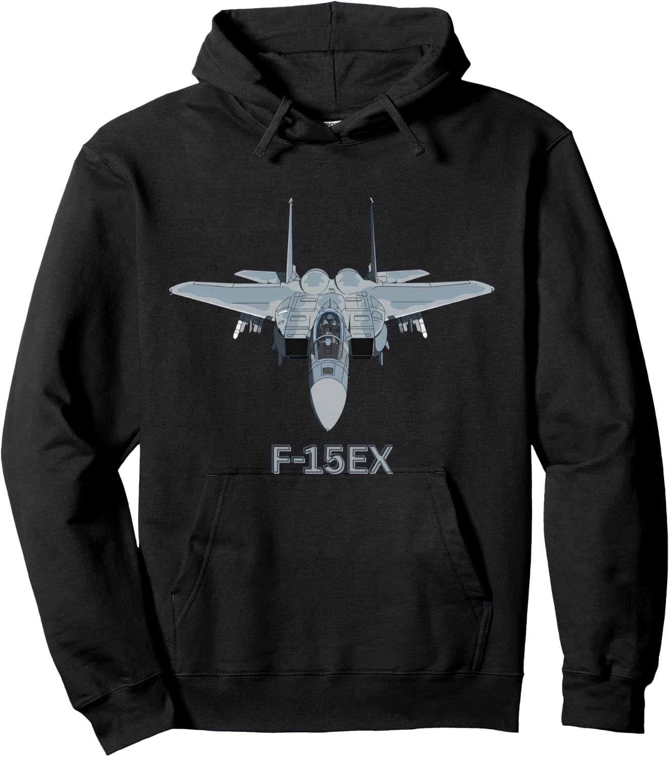 United States Military F-15EX Jet Fighter Hoodie - Hoodie | Black