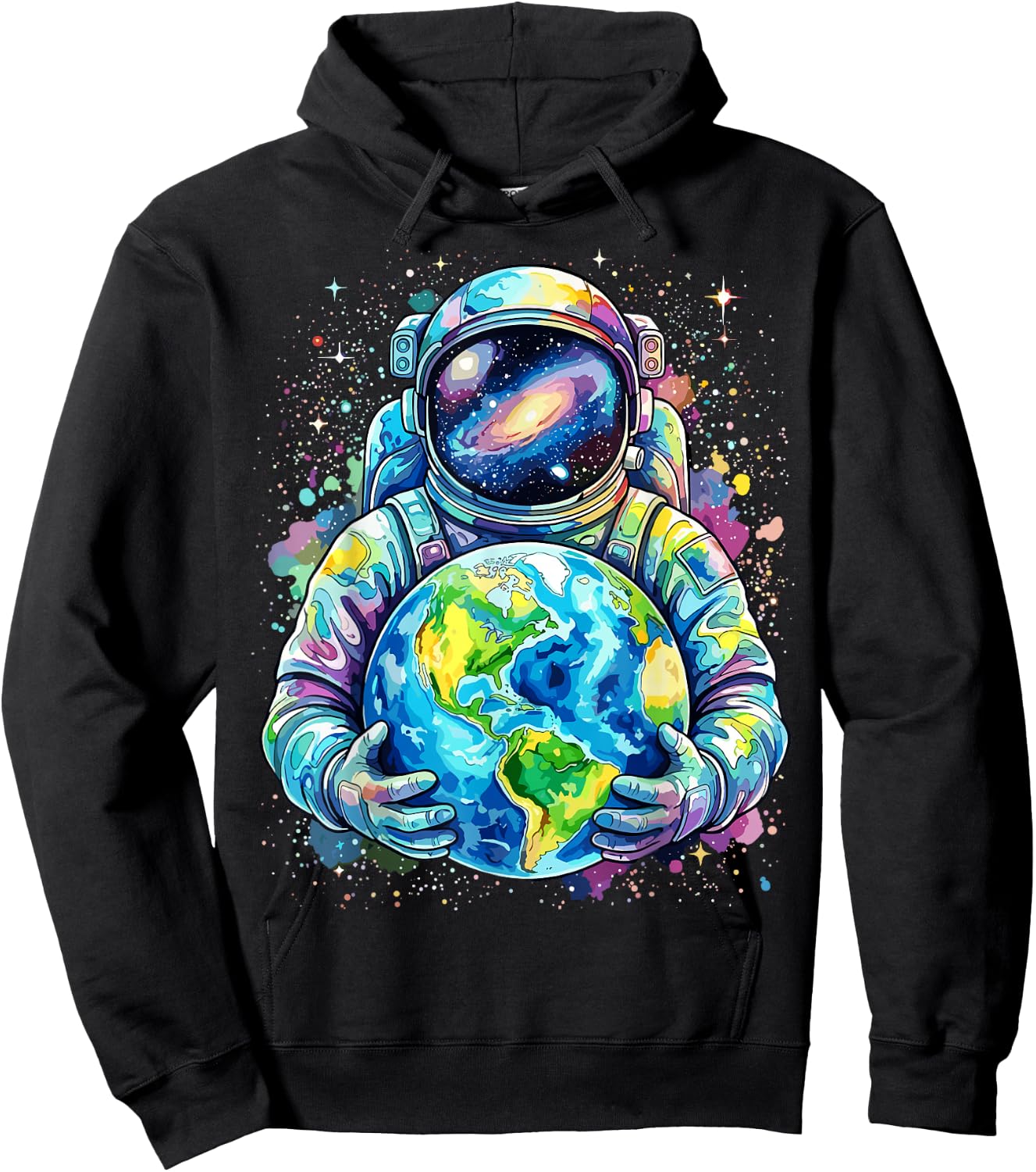 Astronaut Planet Earth Space Hoodie - Hoodie | Black