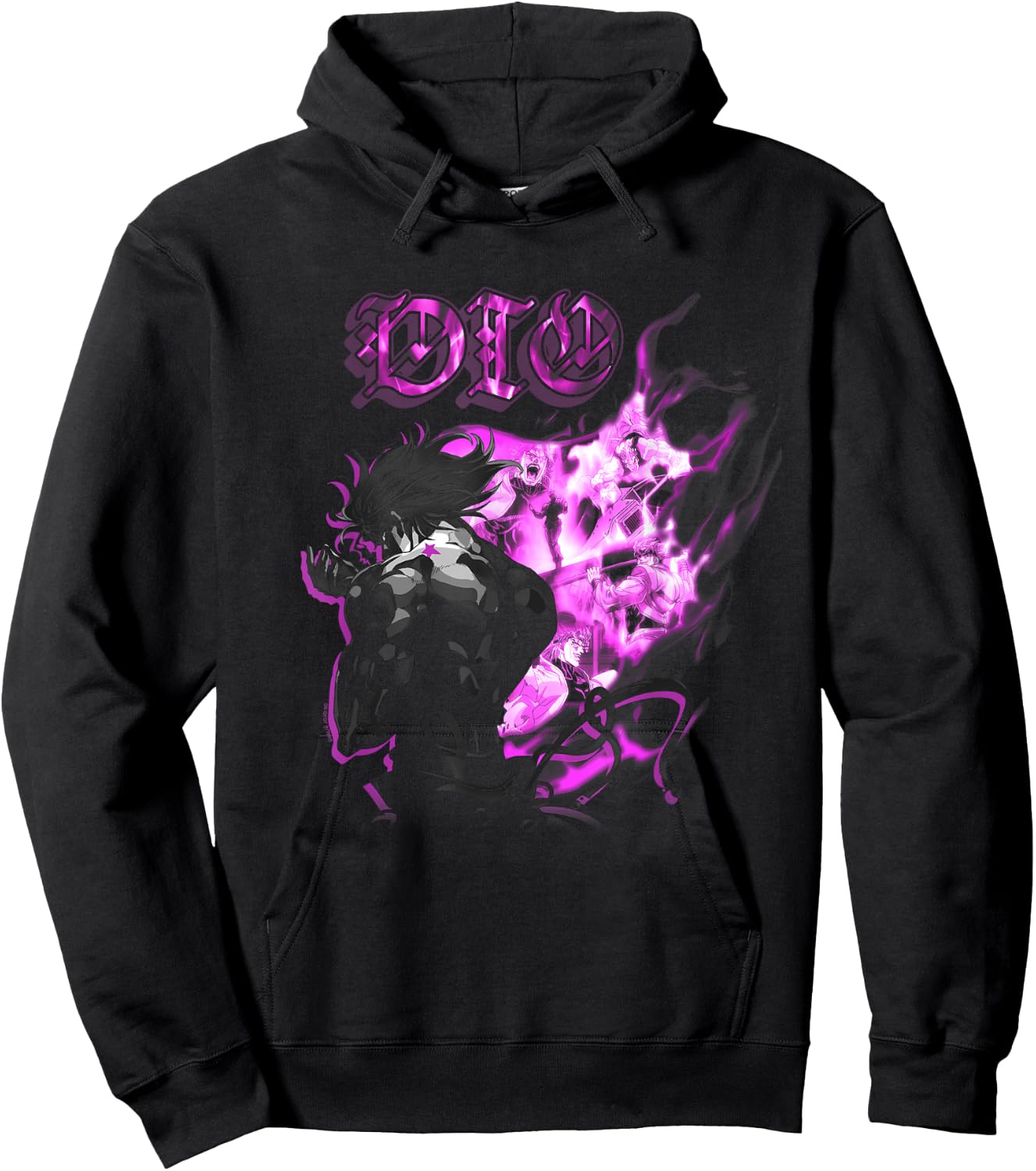 JoJo Part 3 Stardust Crusaders DIO Silhouette Stand Aura Hoodie - Hoodie | Black