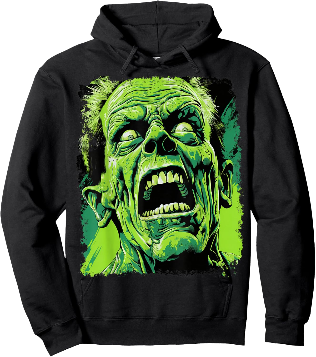 Classic Horror Green Evil Crazy Scientist Freak Halloween Hoodie - Hoodie | Black