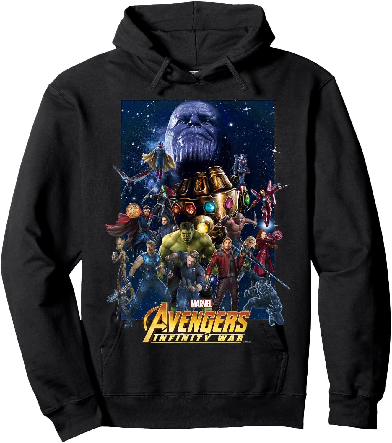 Marvel Avengers Infinity War Hero Team Assemble Hoodie - Hoodie | Black