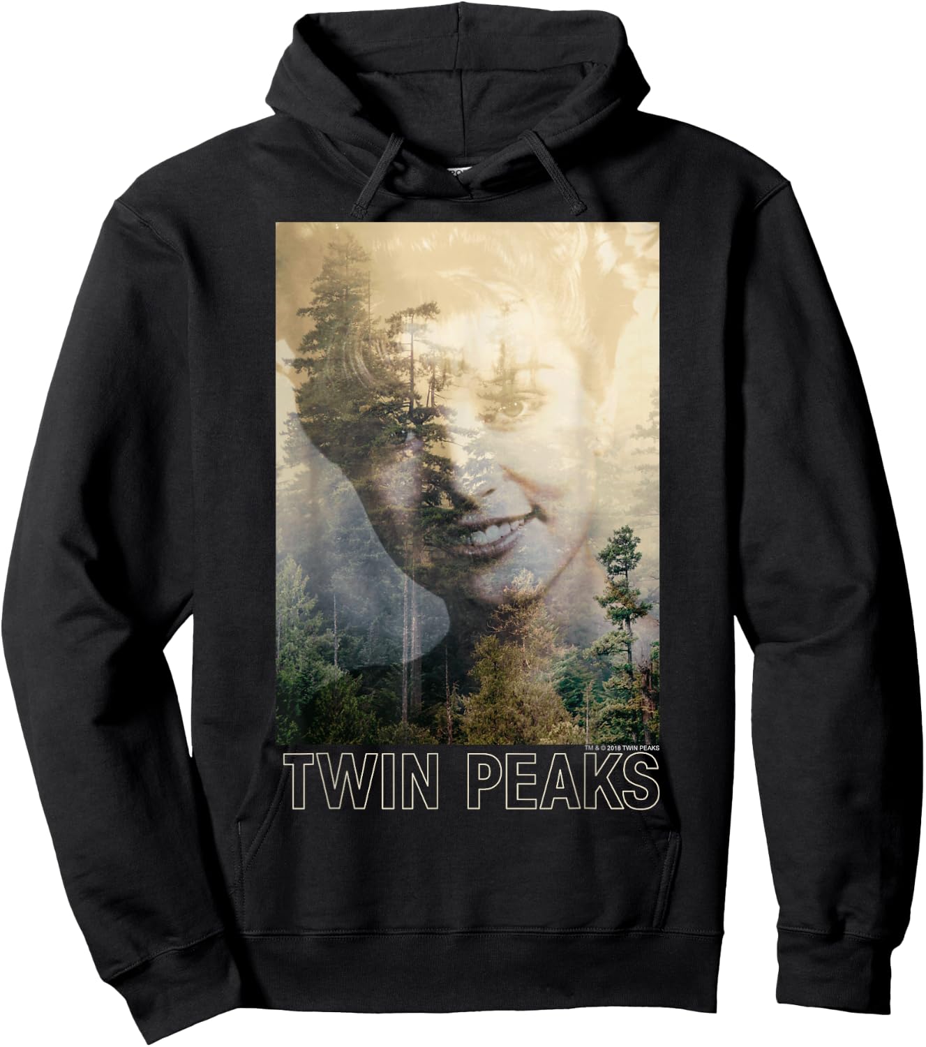 Twin Peaks Laura Palmer Double Expose Photo Graphic Hoodie - Hoodie | Black