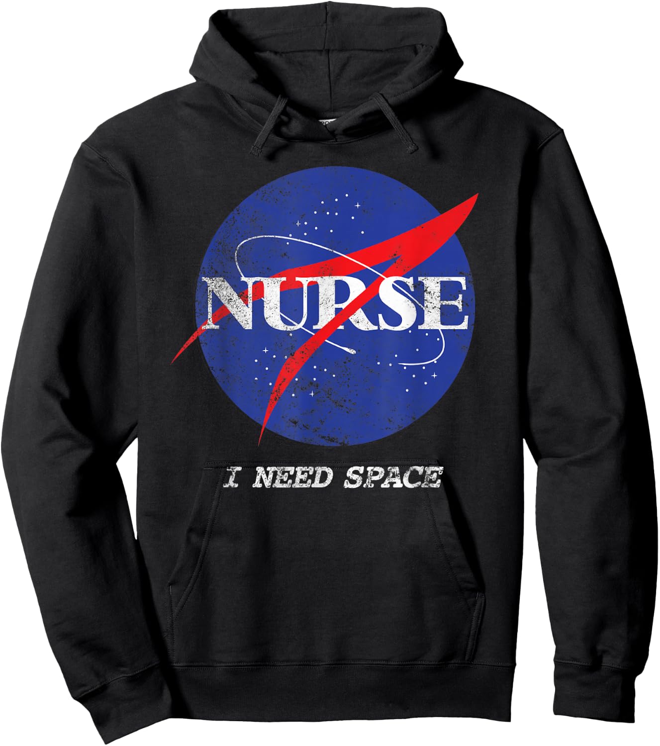 Nurse Astronaut Retro, I Need Space, Nursing Heroes Hoodie - Hoodie | Black