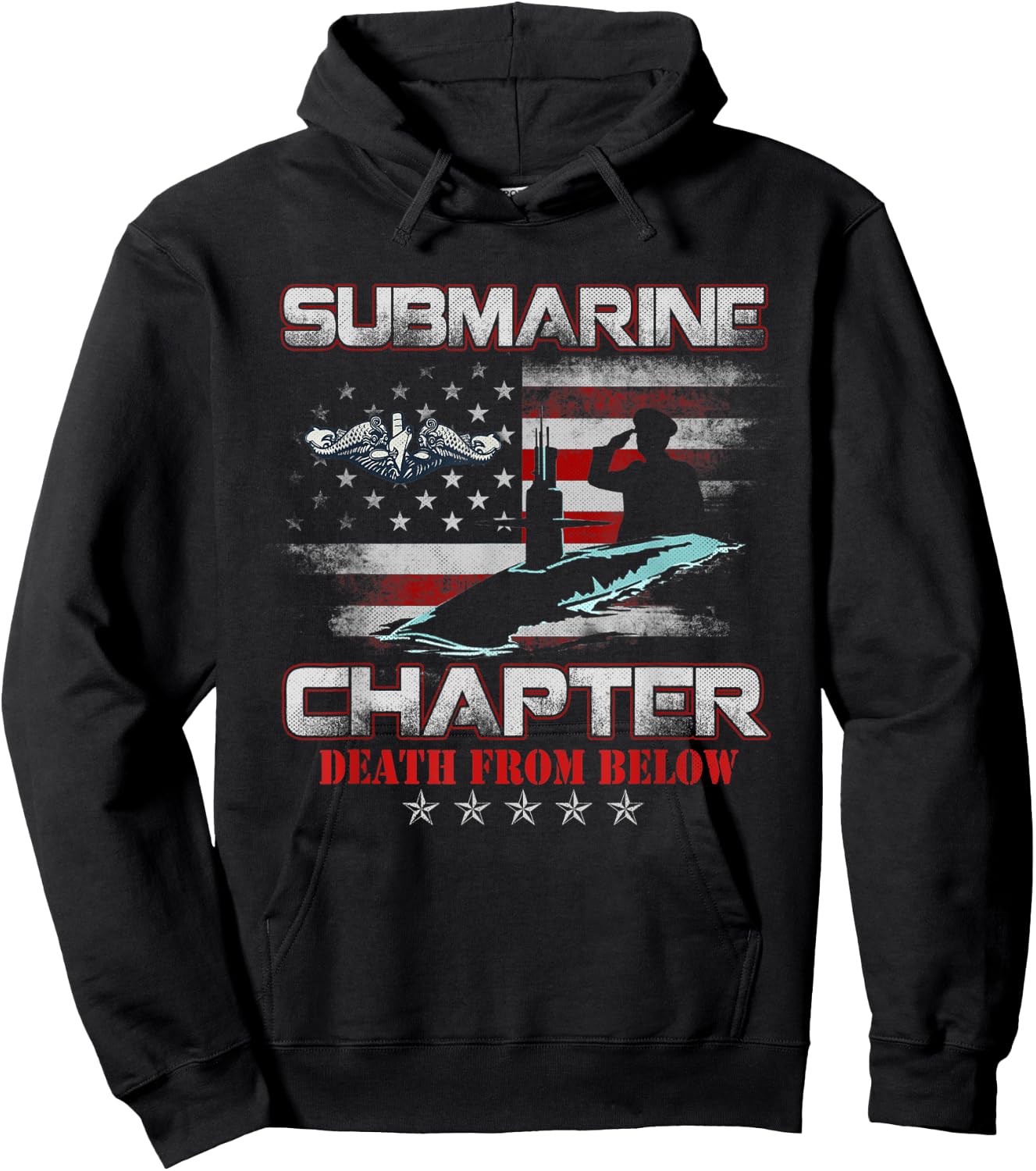 Submarine Chapter Silent Service Veteran Death From Below Hoodie - Hoodie | Black