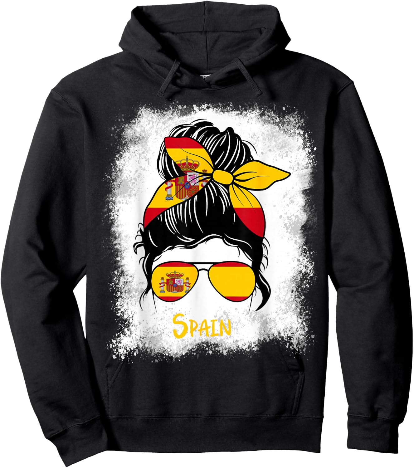 España Bleached Spain Spanish Girl Woman Hoodie - Hoodie | Black