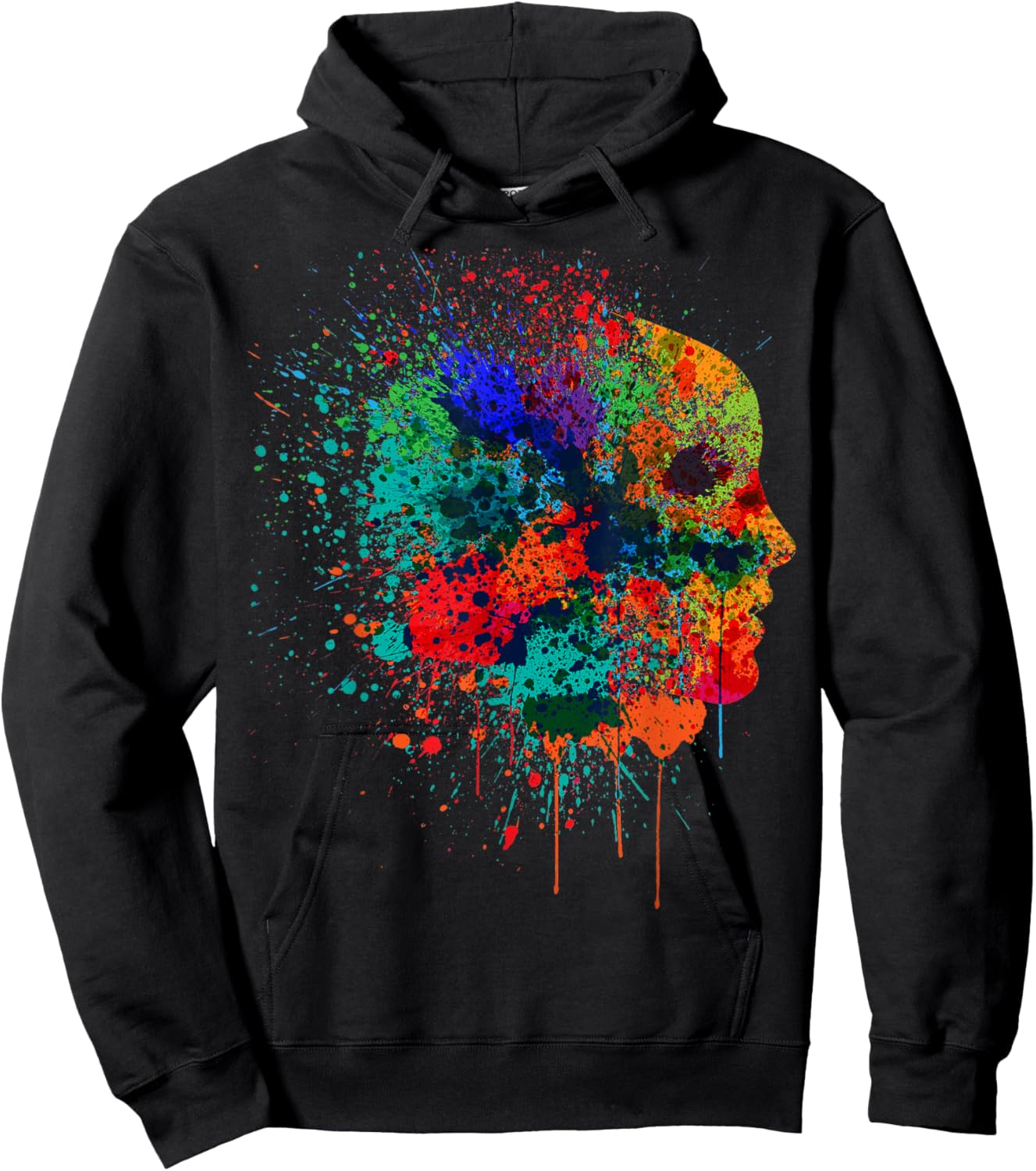 Pretty Fall Color Paint Splatter Women Men Kids Hoodie - Hoodie | Black