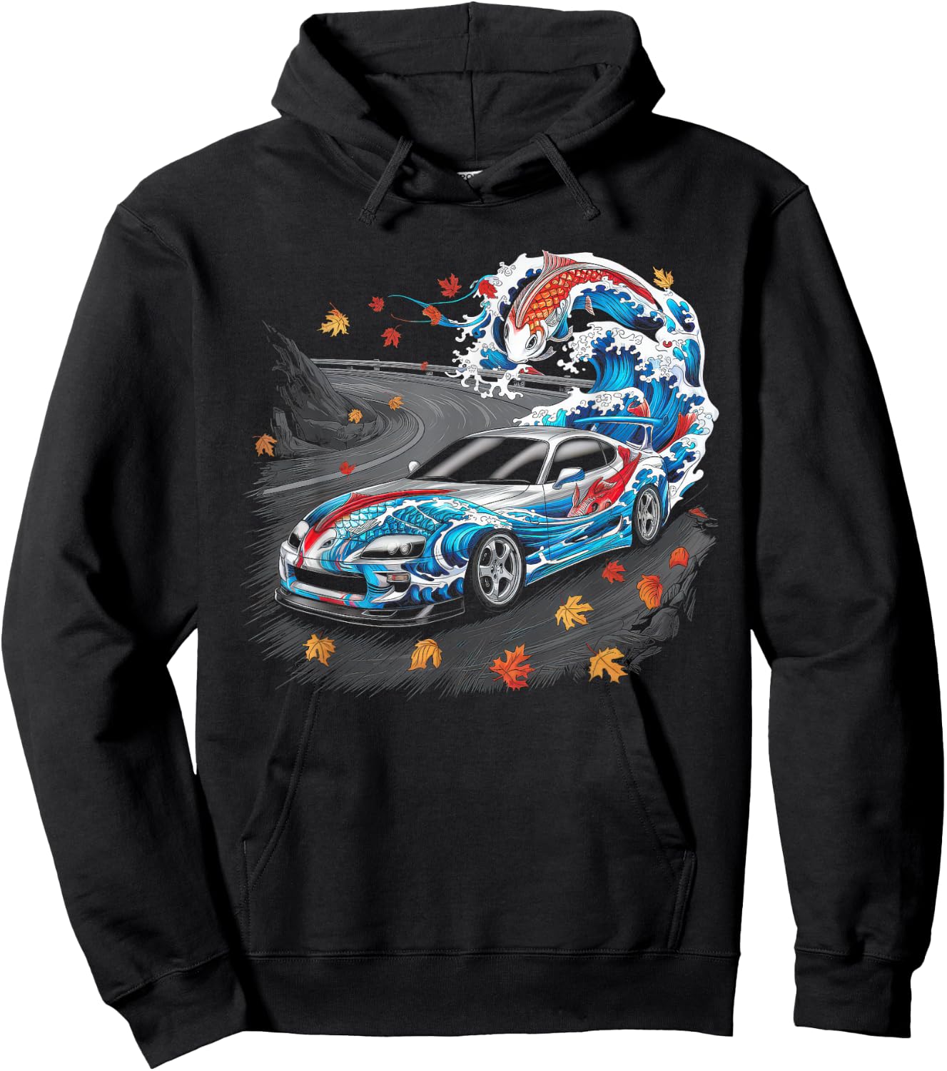Japanese Car Men JDM Japan Street Racing Streetwear Hoodie - Hoodie | Black