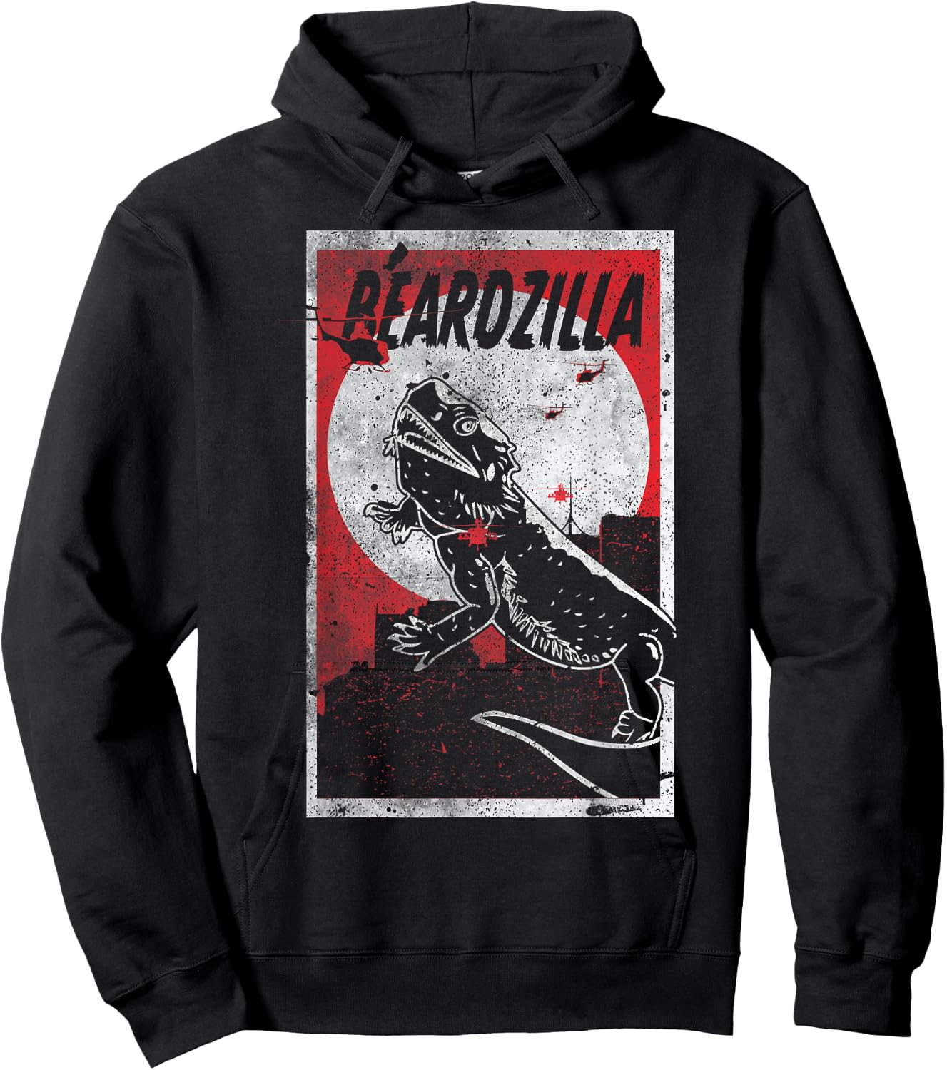 Beardzilla Bearded Dragon Pet Funny Lizard Hoodie - Hoodie | Black