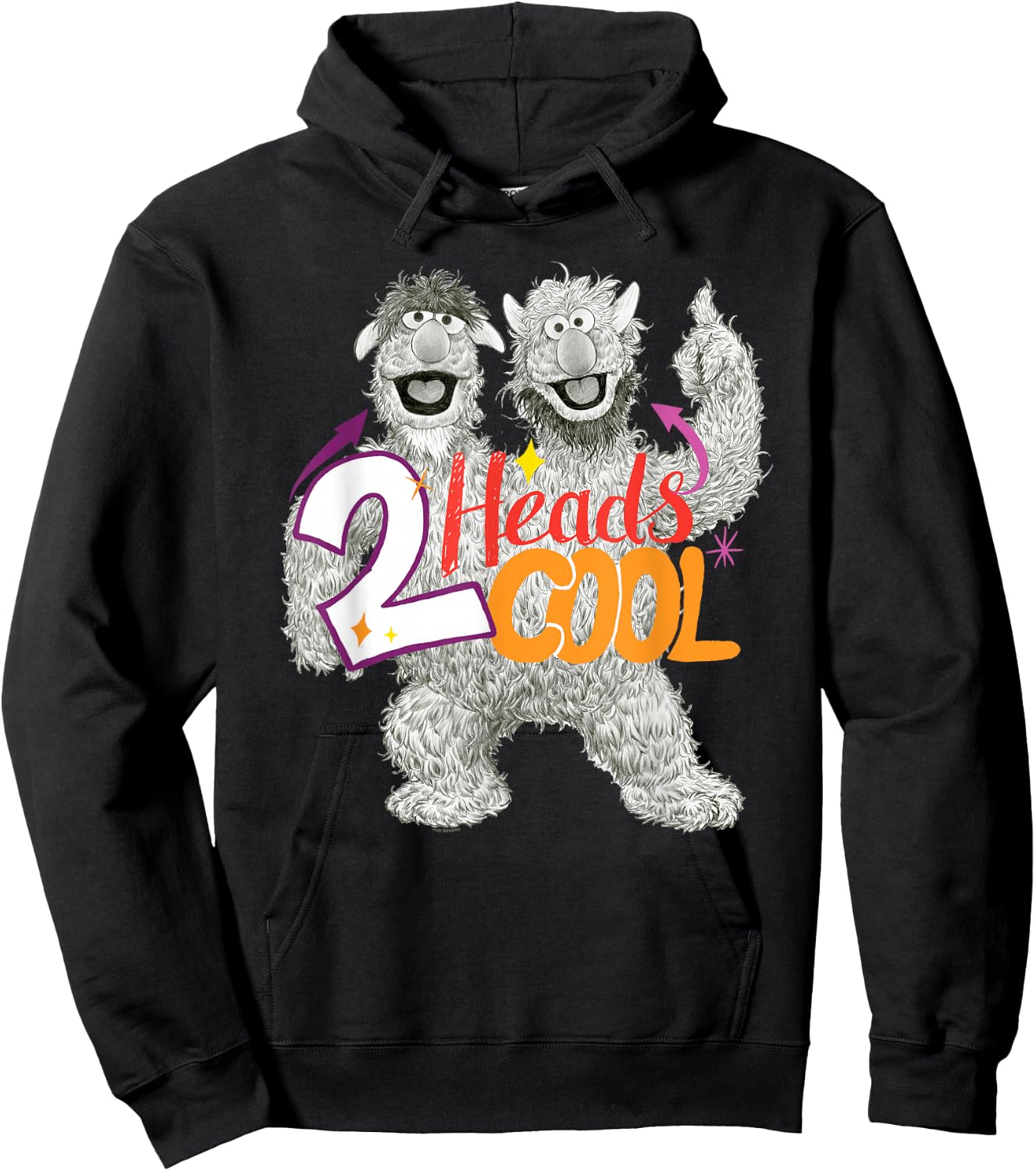 Sesame Street Two-Headed Monster 2 Heads Cool Hoodie - Hoodie | Black