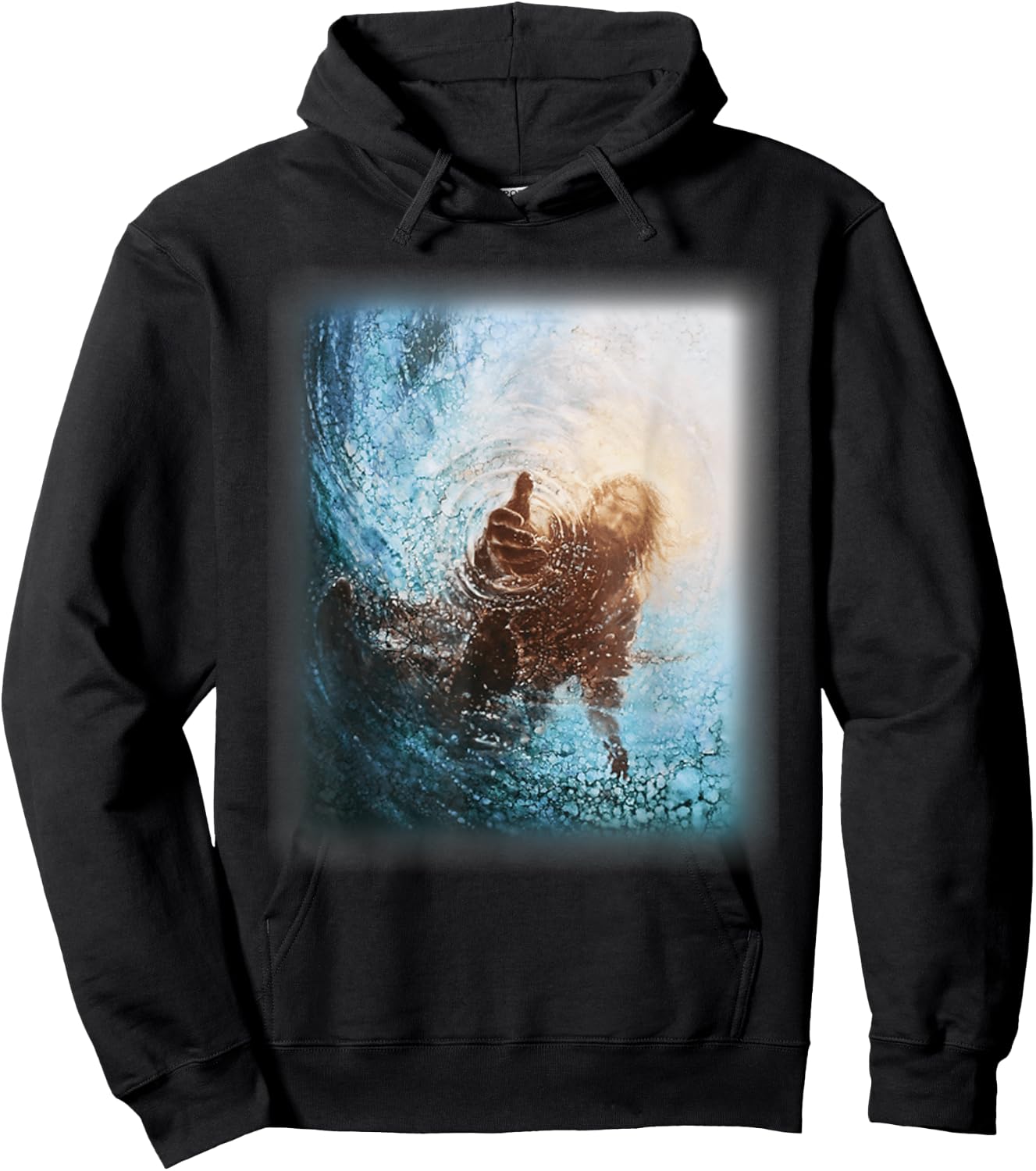 The Hand God Jesus in Water, Jesus Lover Hoodie - Hoodie | Black