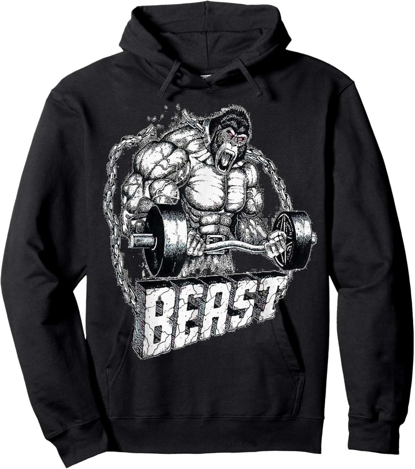 Chained Beast Gorilla Hoodie - Hoodie | Black