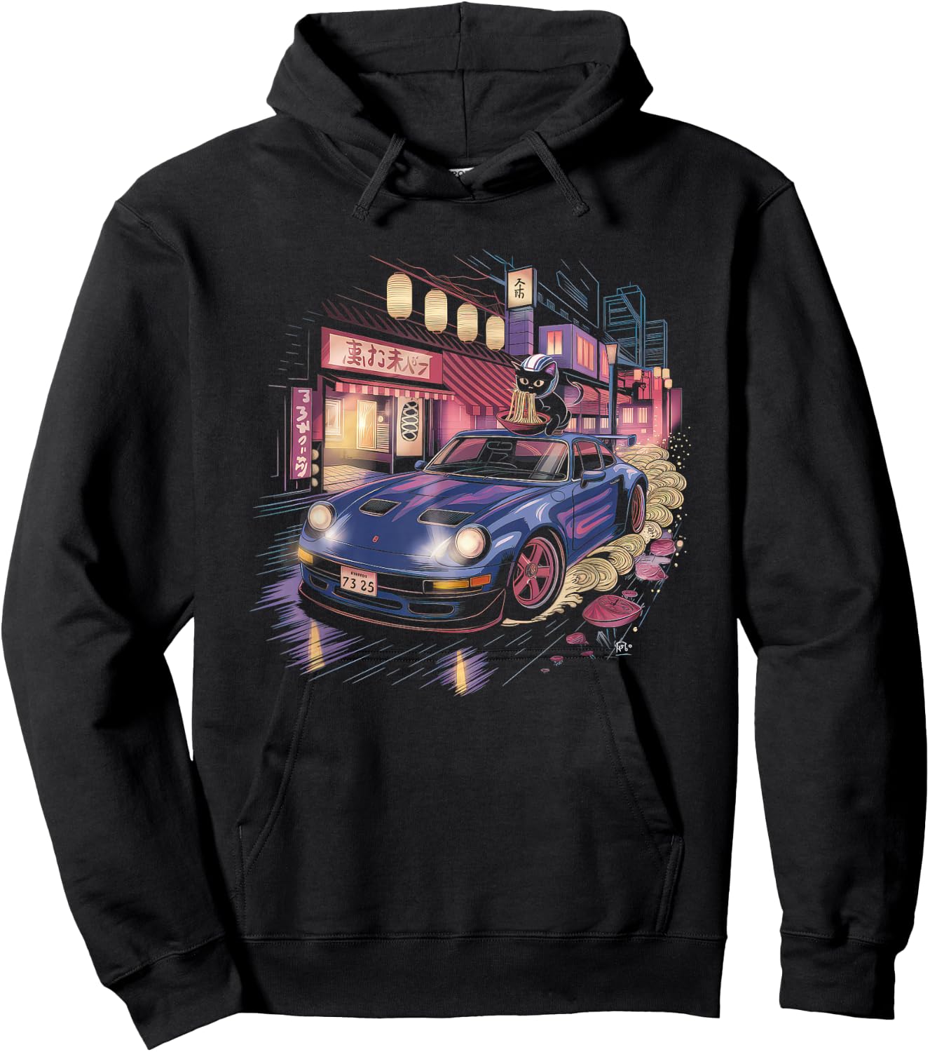 Japanese Car Men JDM Japan Street Racing Streetwear Hoodie - Hoodie | Black