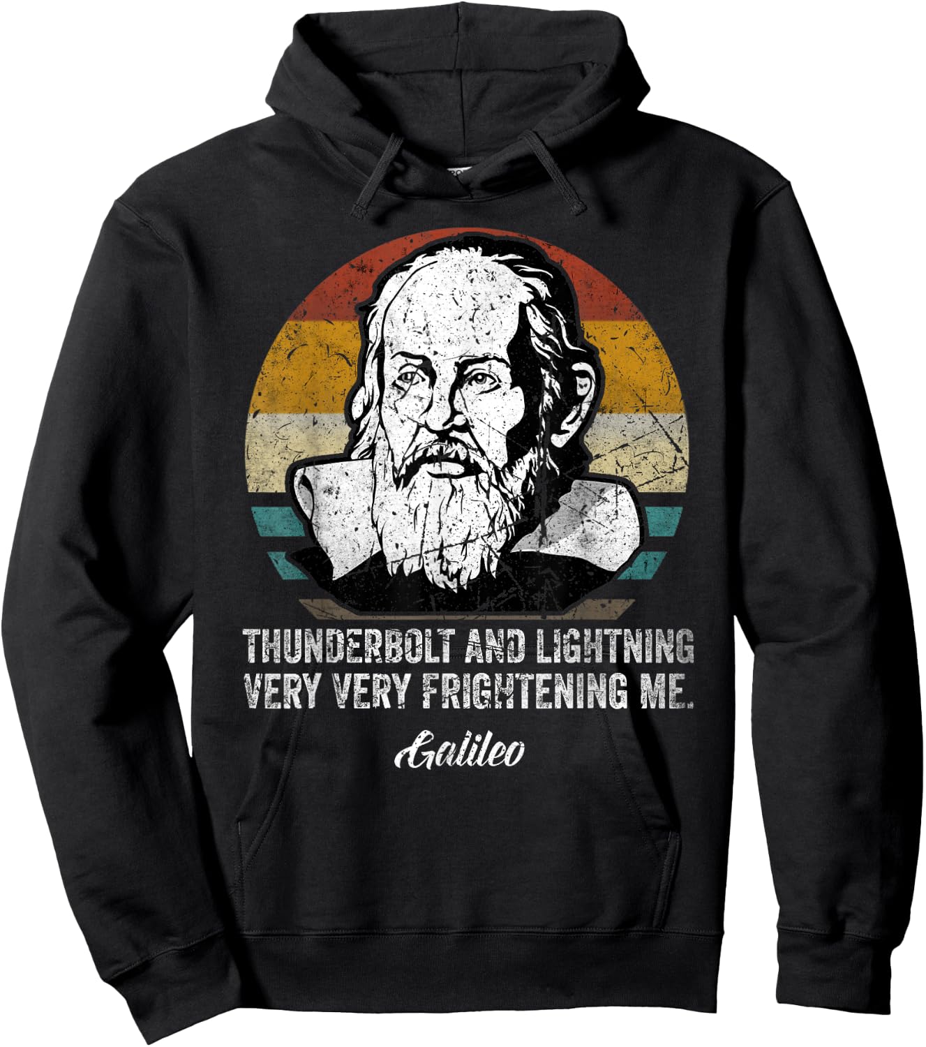 Thunderbolt lightning Galileo philosopher physics astronomy Hoodie - Hoodie | Black
