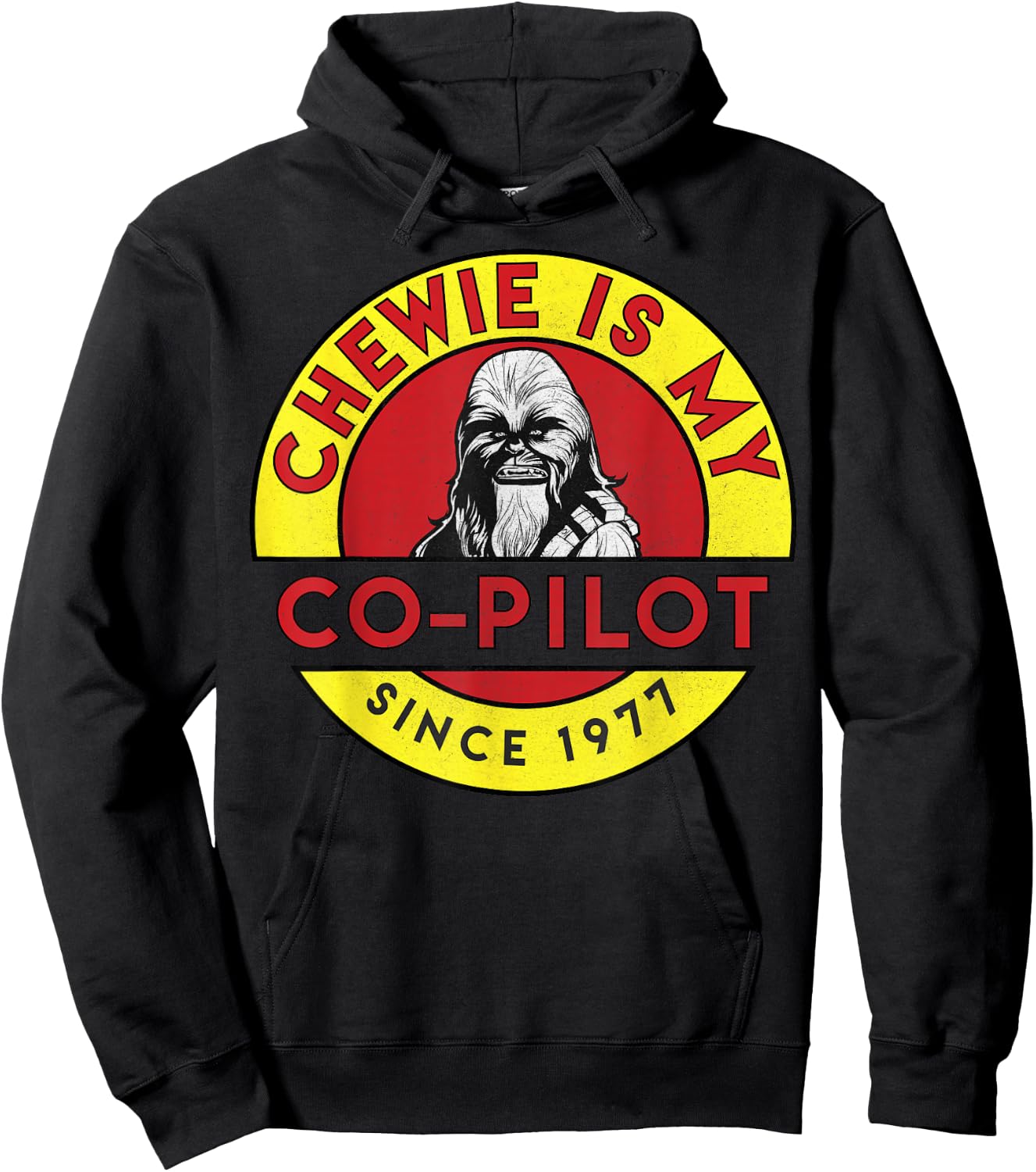 Star Wars Chewie Is My Co-Pilot Circle Graphic Hoodie - Hoodie | Black