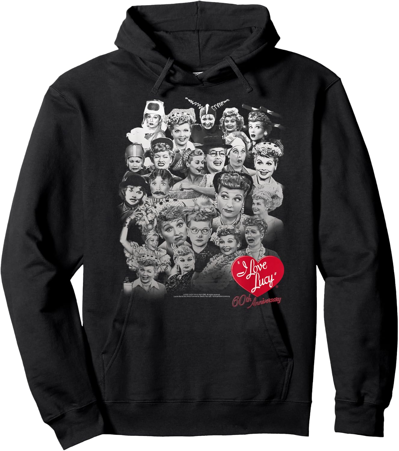 I Love Lucy 60 Years of Fun Hoodie - Hoodie | Black