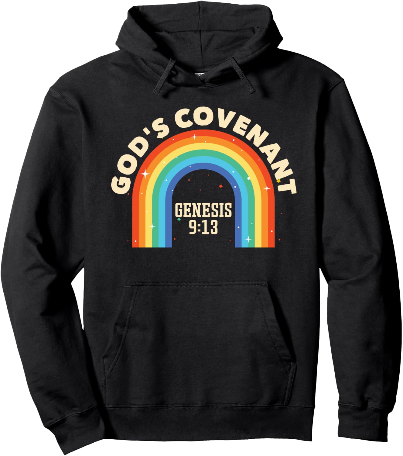 Rainbow God's Covenant Genesis 9:13 Bible Christian Lover Hoodie - Hoodie | Black