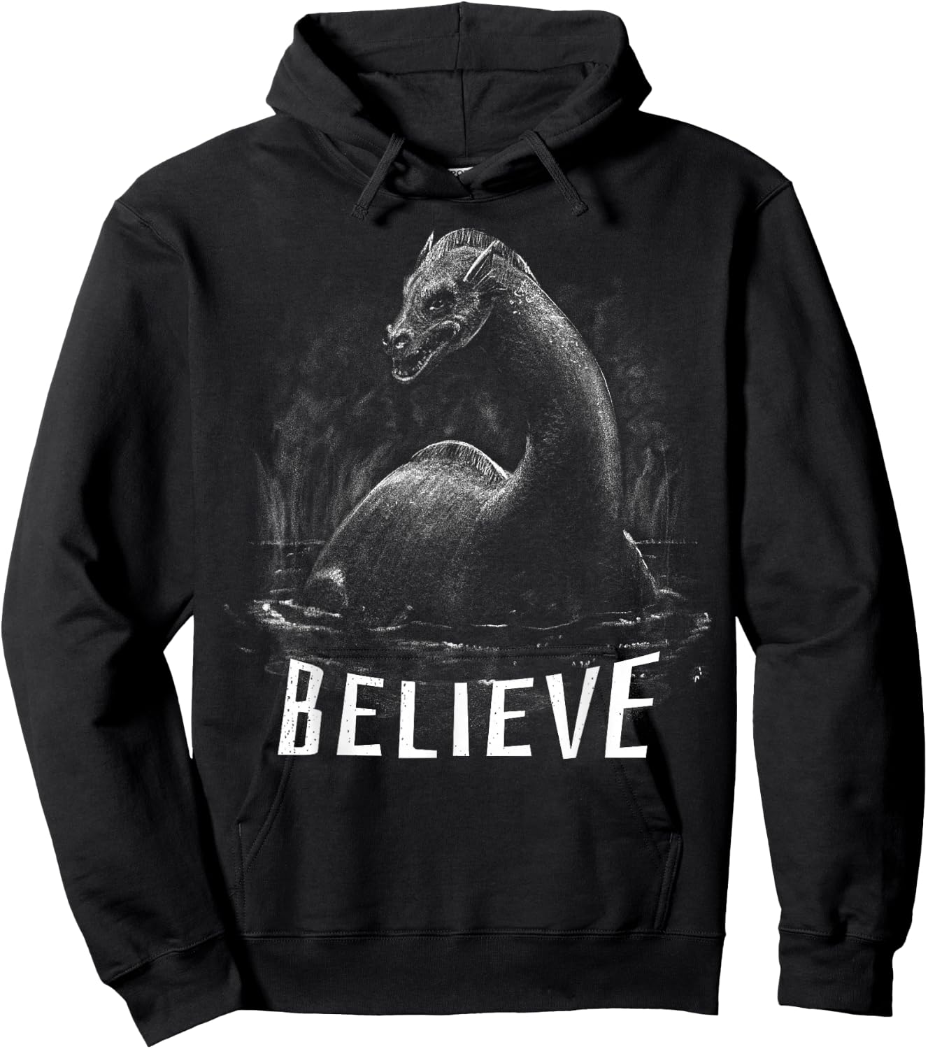 Loch Ness Monster. Nessi. Believe. Hoodie - Hoodie | Black