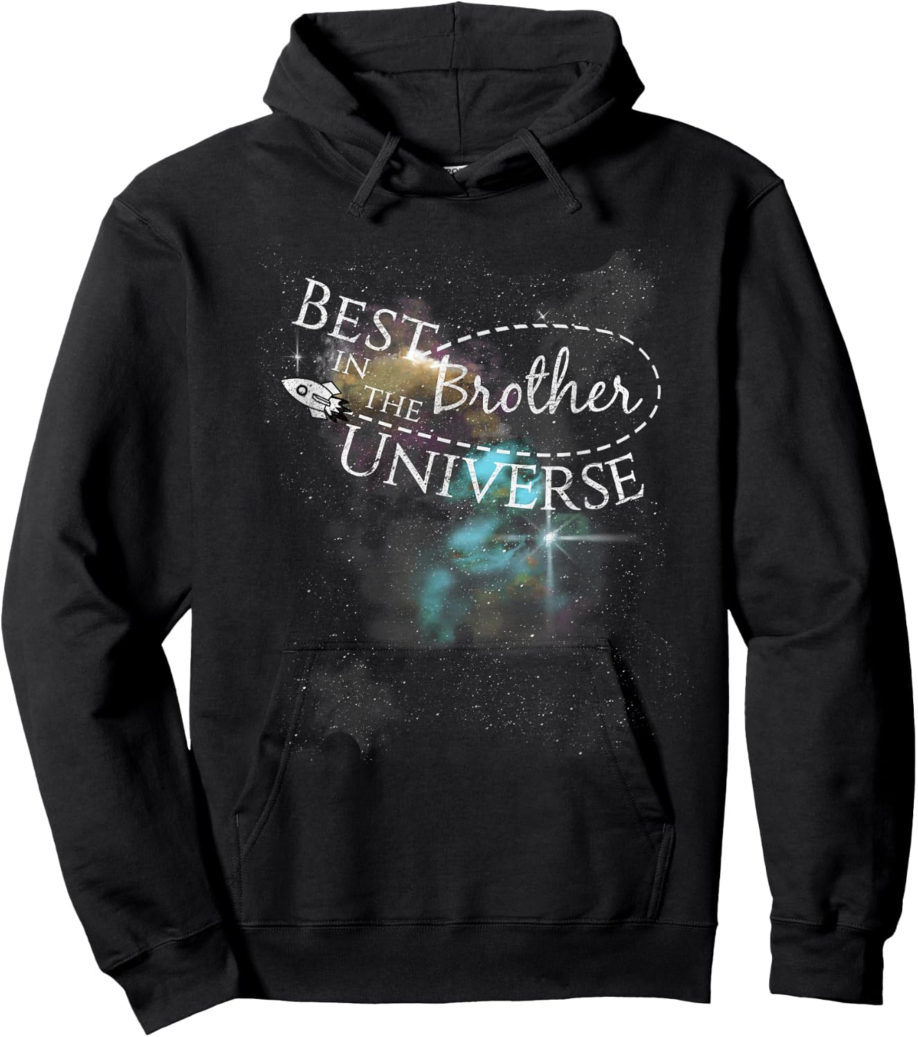 Best Brother in the Universe | Space Nebula & Galaxies Gift Hoodie - Hoodie | Black