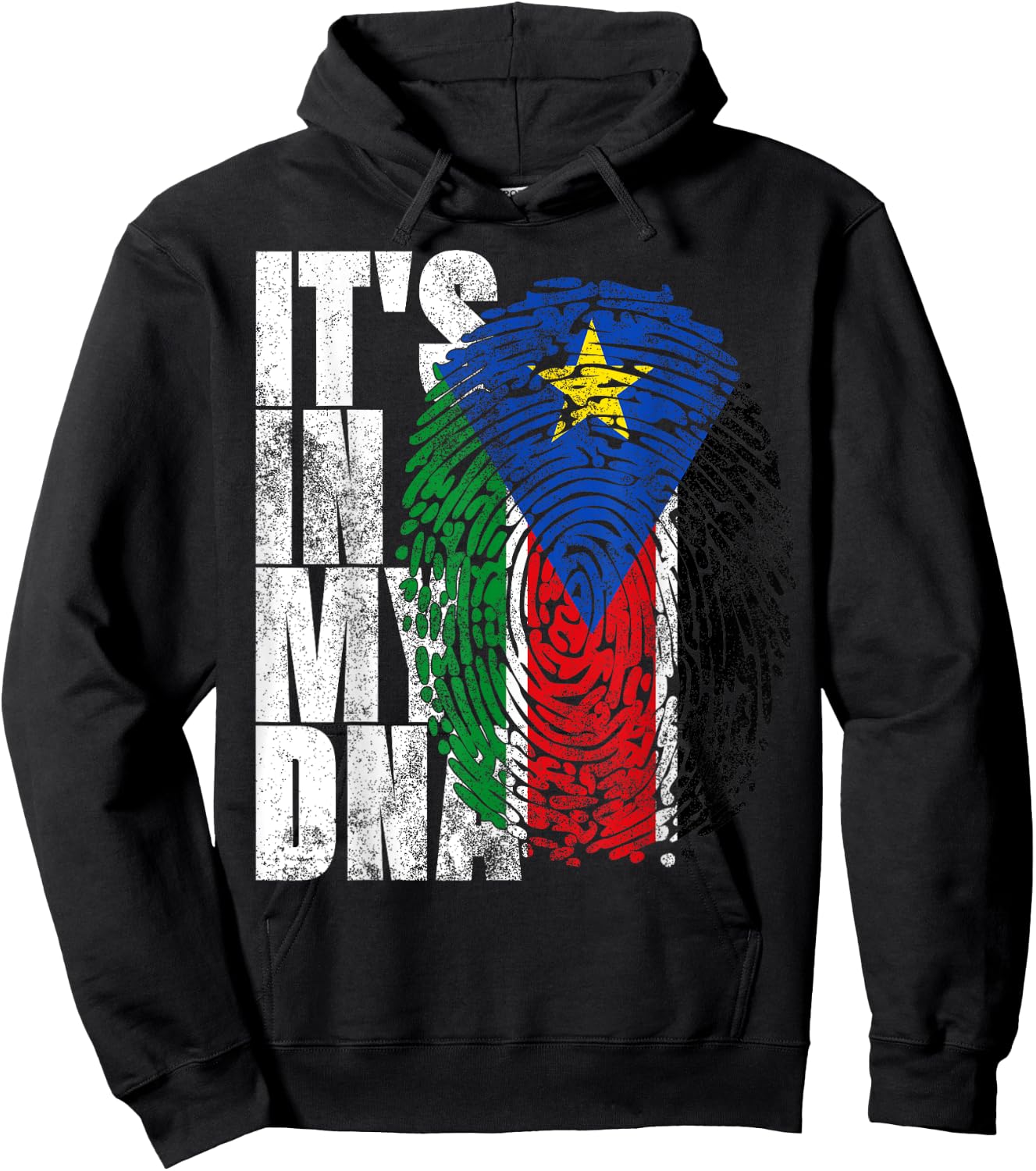 It's In My DNA South Sudanese Gifts African South Sudan Flag Hoodie - Hoodie | Black