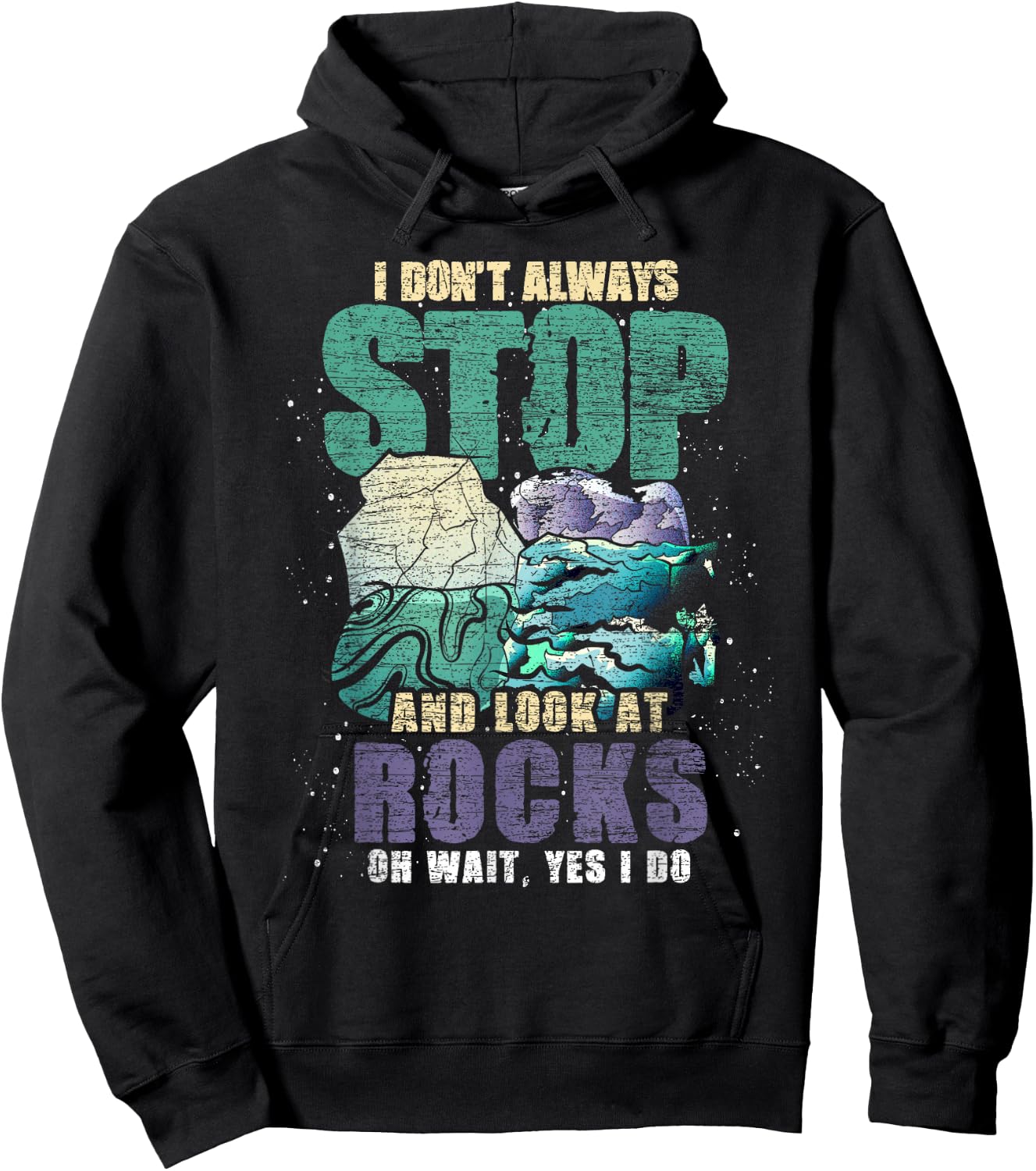 Rock Collector Scientist Paleontologist Gift Funny Geology Hoodie - Hoodie | Black