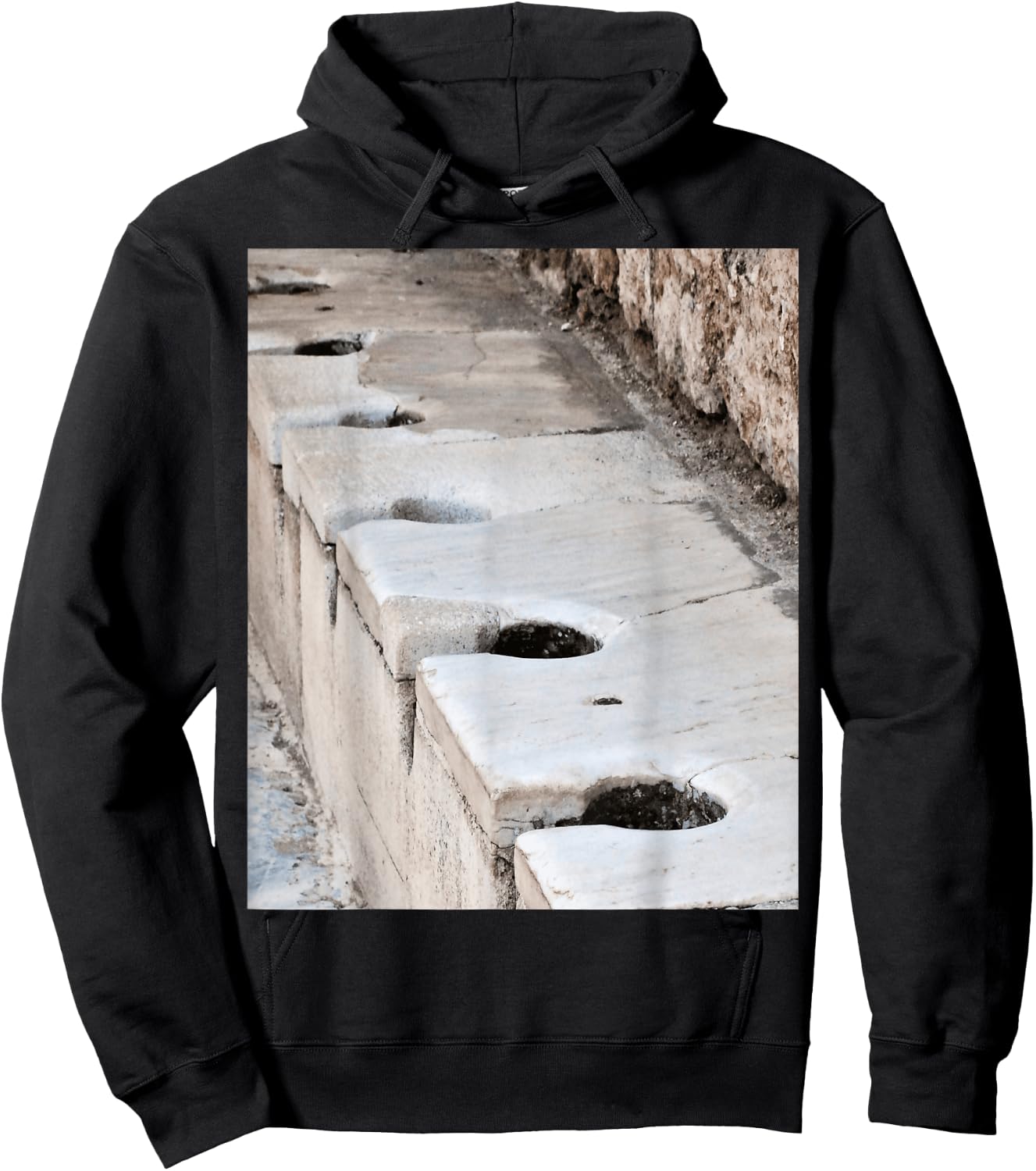 Latriana, Ancient Roman Lavatory In Ephesus Turkiye Hoodie - Hoodie | Black