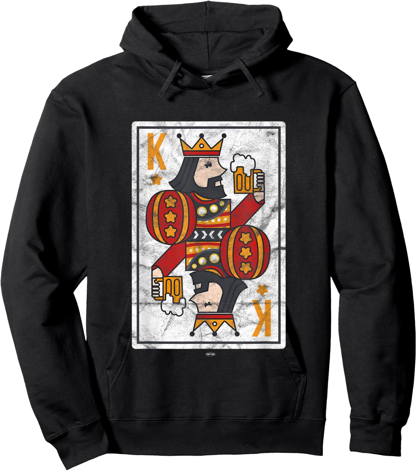 Cool Poker I King of Hearts I Royal Flush Beer Shirt Hoodie - Hoodie | Black