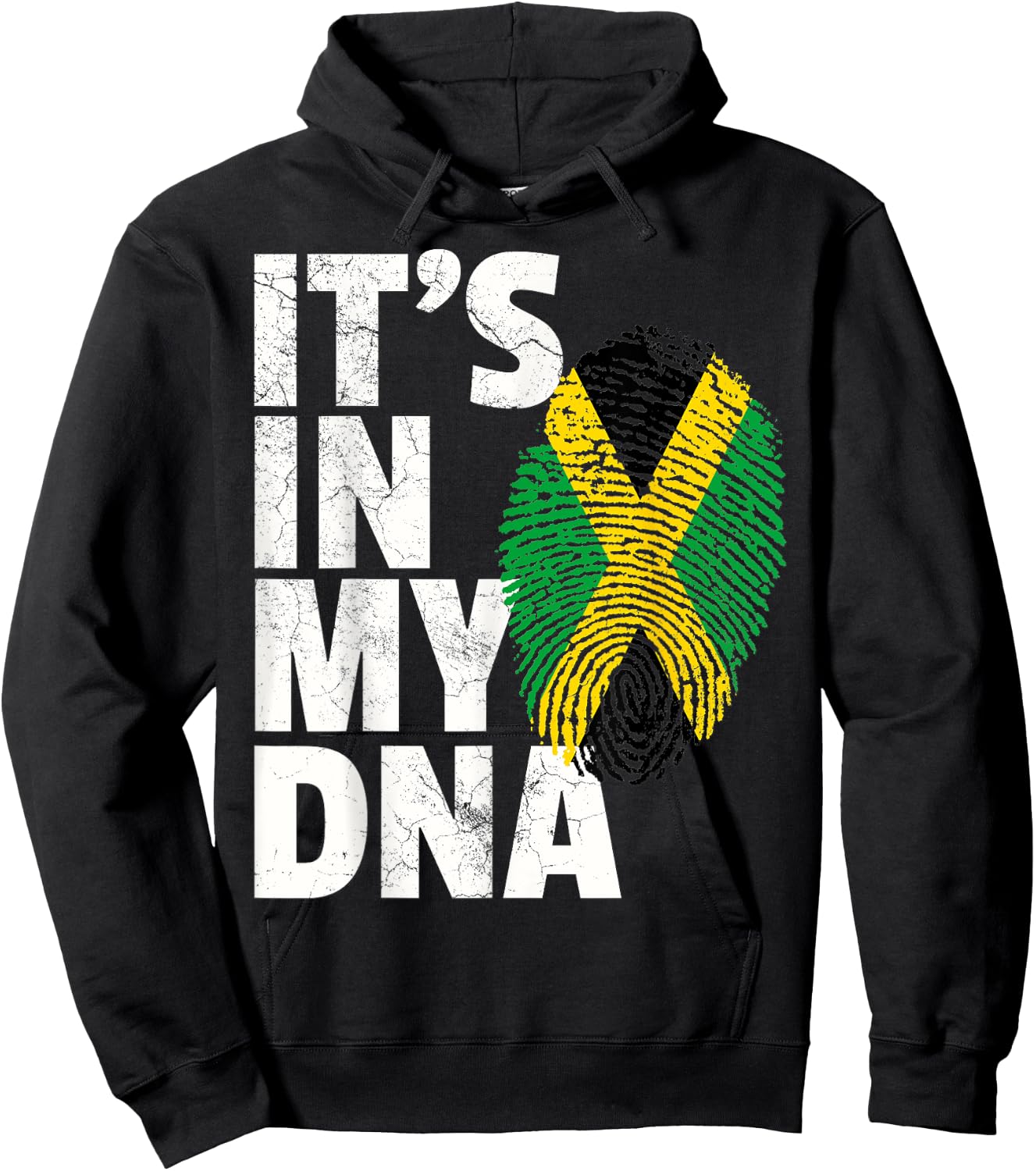 IT'S IN MY DNA Jamaica Flag Jamaican Pride Men Women Kids Hoodie - Hoodie | Black