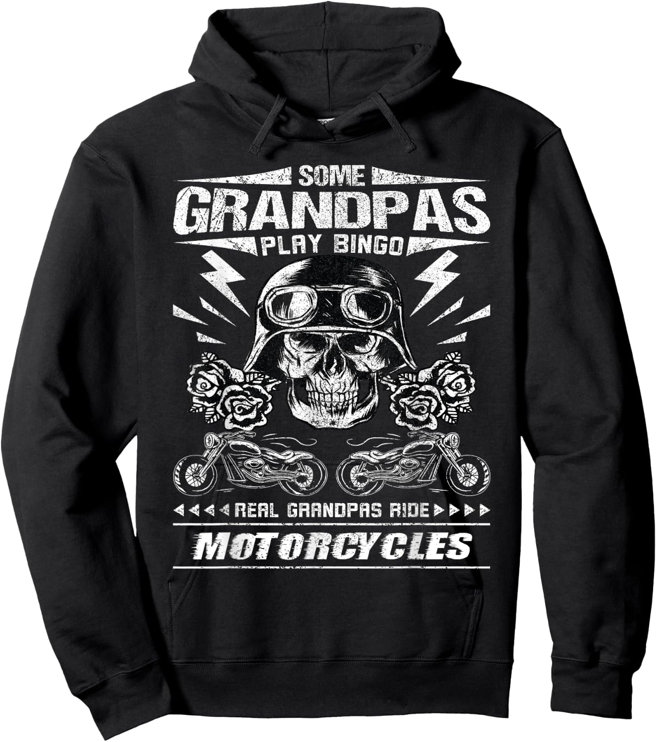 Real Grandpas Ride Motorcycles Hoodie - Hoodie | Black
