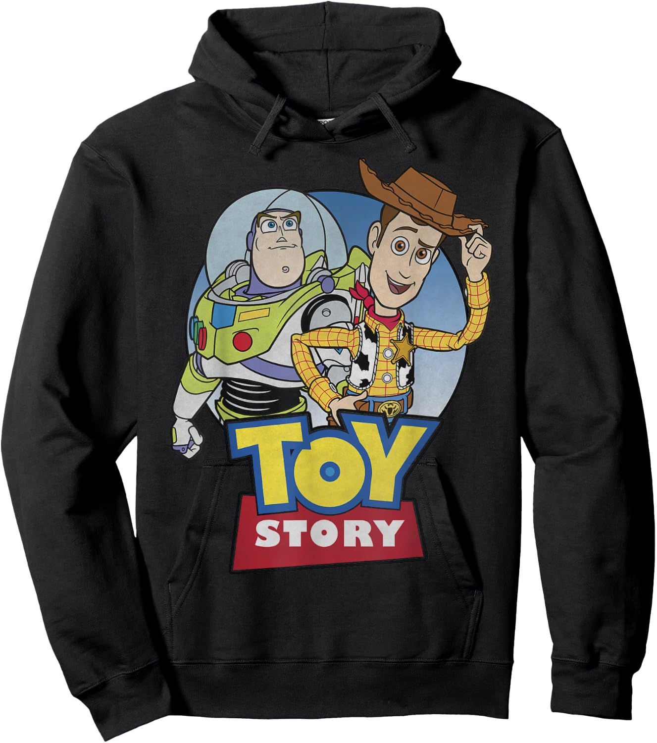 Disney Pixar Toy Story Buzz and Woody Movie Logo Hoodie - Hoodie | Black