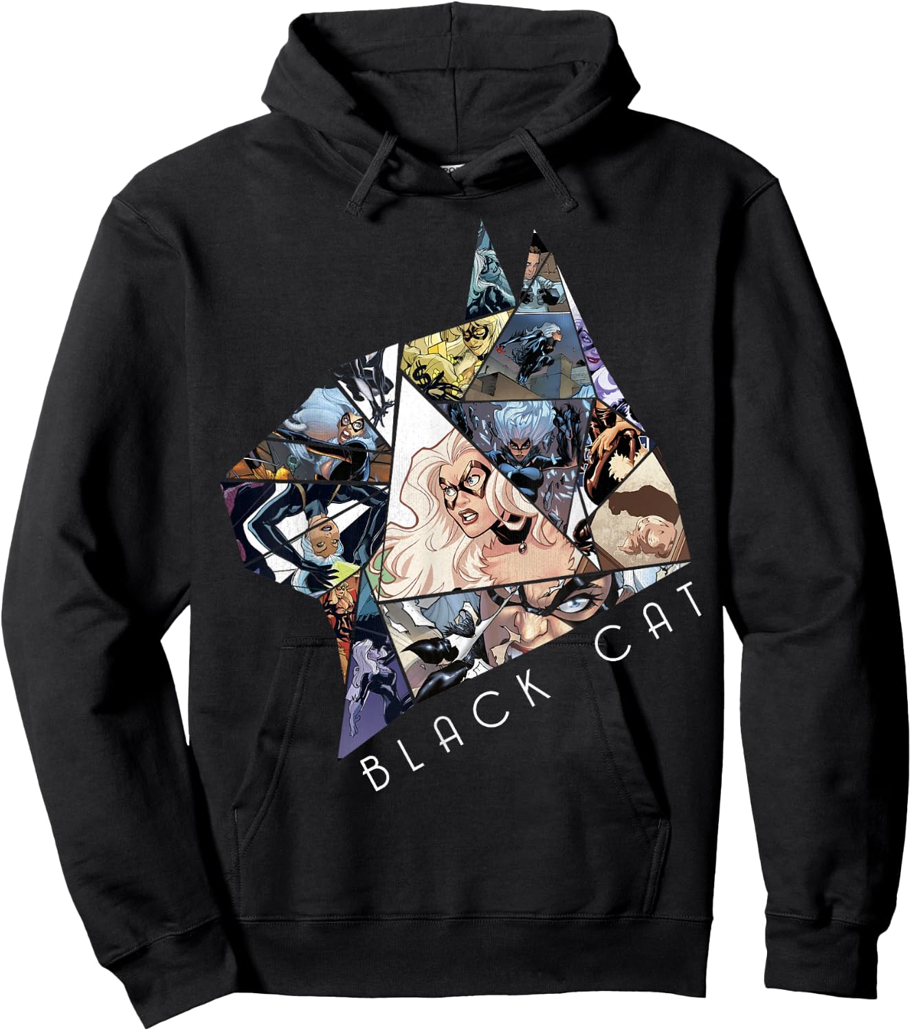 Marvel Black Cat Shattered Collage Action Poses Poster Hoodie - Hoodie | Black