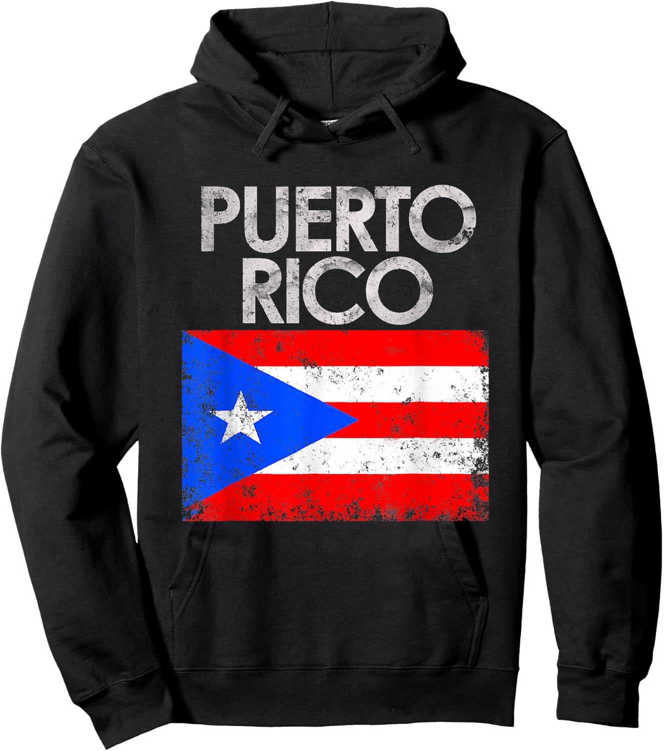 Vintage Puerto Rico Puerto Rican Flag Pride Small Hoodie - Hoodie | Black
