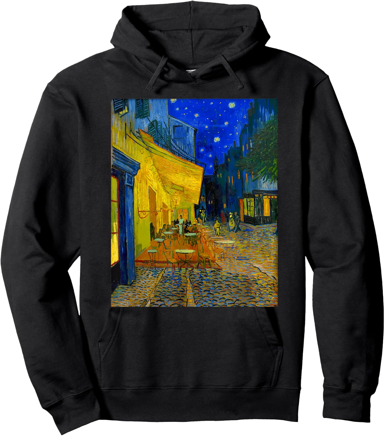 Famous Artist Cafe Terrace at Night Van Gogh Art Painting Hoodie - Hoodie | Black